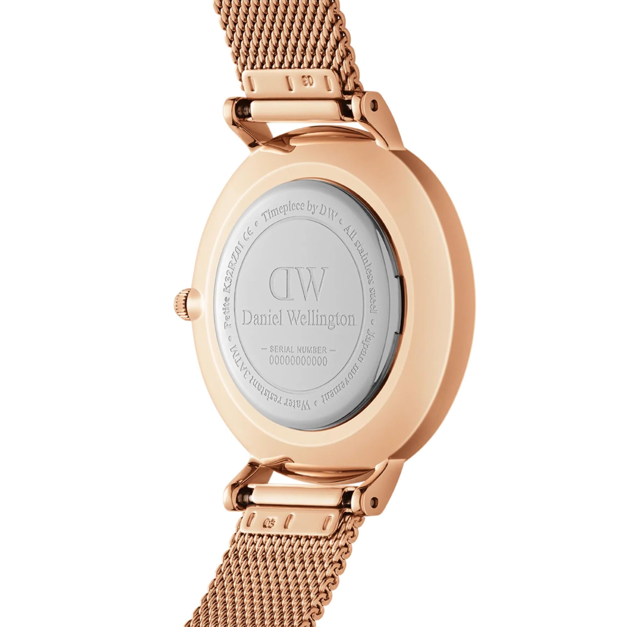 Daniel Wellington Petite Melrose Quartz Eggshell White Dial Steel Strap Women's Watch DW00100418