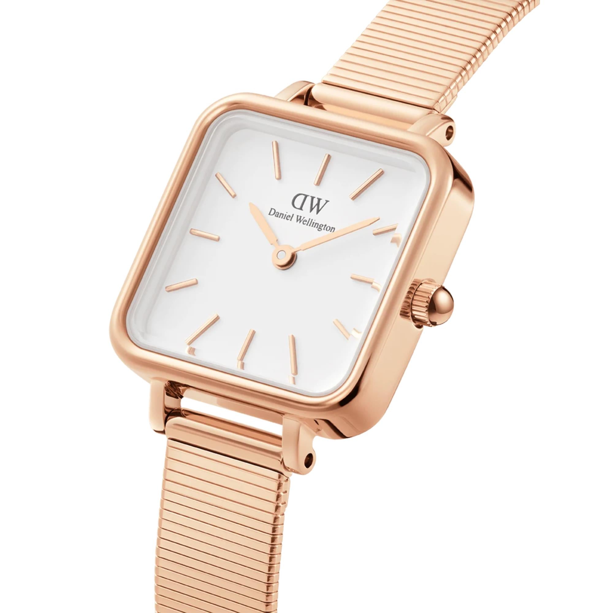 Daniel Wellington Quadro Studio Quartz White Dial Steel Strap Women's Watch DW00100517