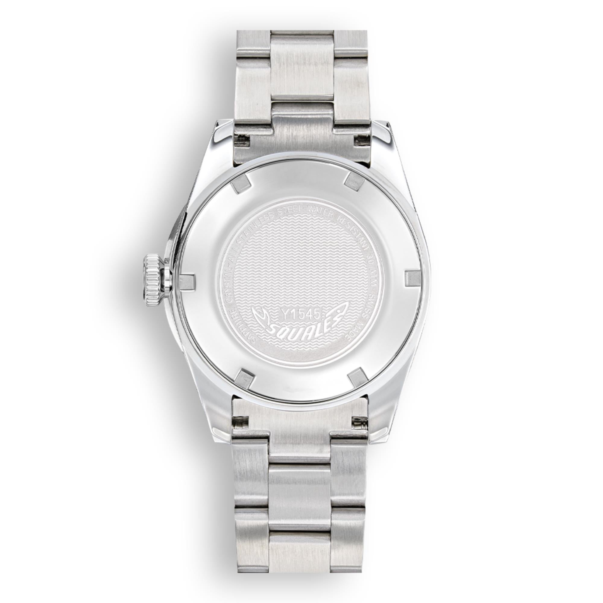 Squale 1545 Automatic Black Dial Steel Strap Men's Watch 1545BKBKC.AC