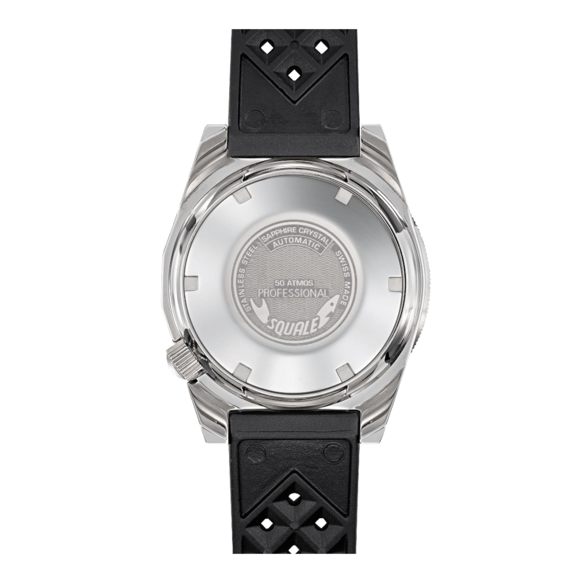 Squale 1521 Full Luminous Automatic Super-Luminova Dial Rubber Strap Men's Watch 1521FULL.HT