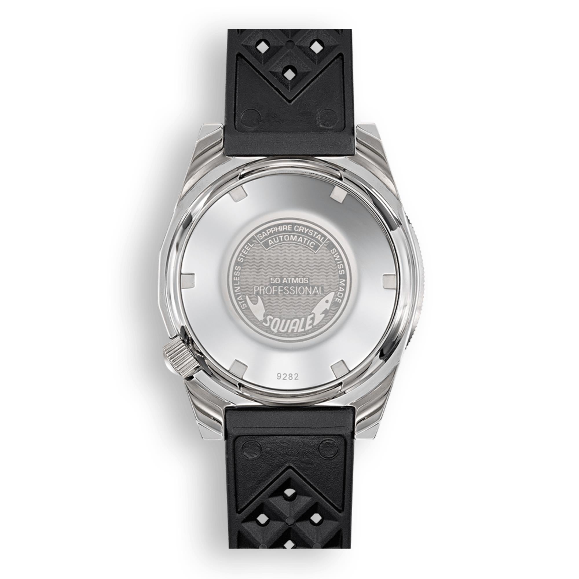 Squale 1521 Militaire Automatic Black Dial Rubber Strap Men's Watch 1521MIL.HT