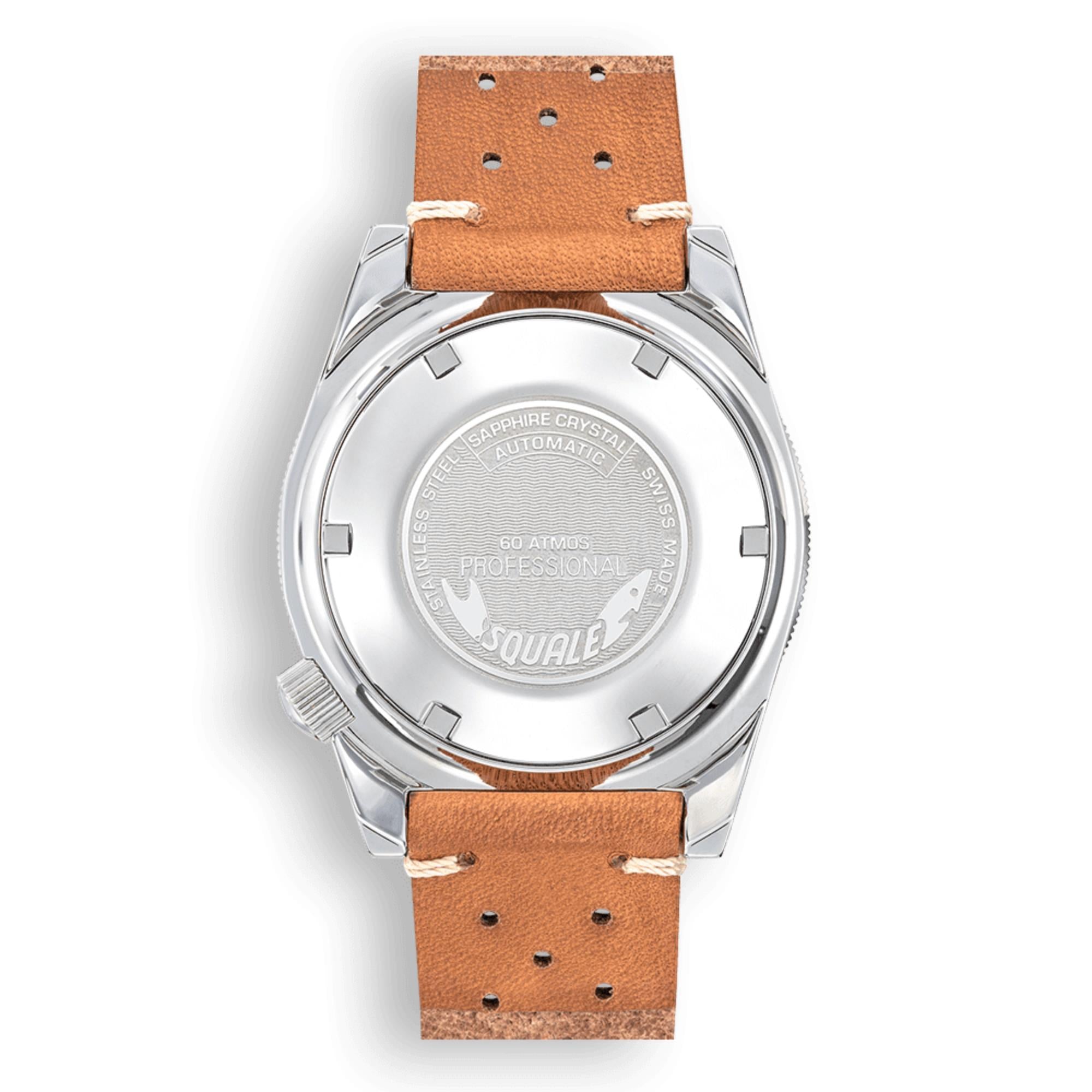 Squale Matic Automatic Dark Blue Dial Leather Strap Men's Watch MATICXSB.PTC