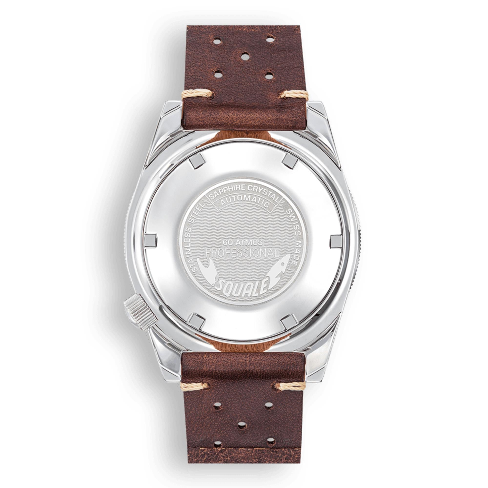 Squale Matic Chocolate Automatic Brown Dial Leather Strap Men's Watch MATICXSD.PTS