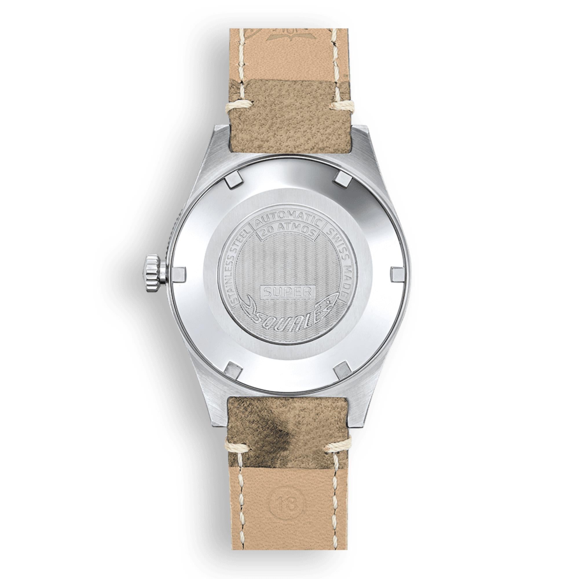Squale Super-Squale Sunray Automatic Brown Dial Leather Strap Men's Watch SUPERSSBW.PBW