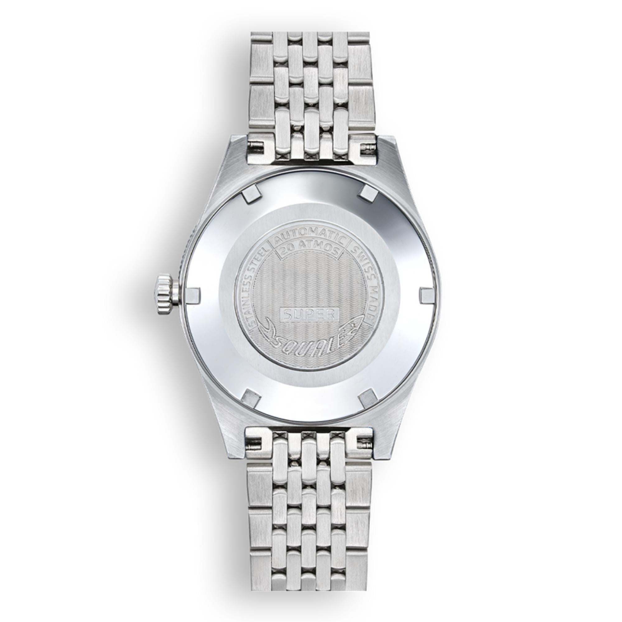Squale Super-Squale Arabic Automatic Black Dial Steel Strap Men's Watch SUPERMBKBK.AC