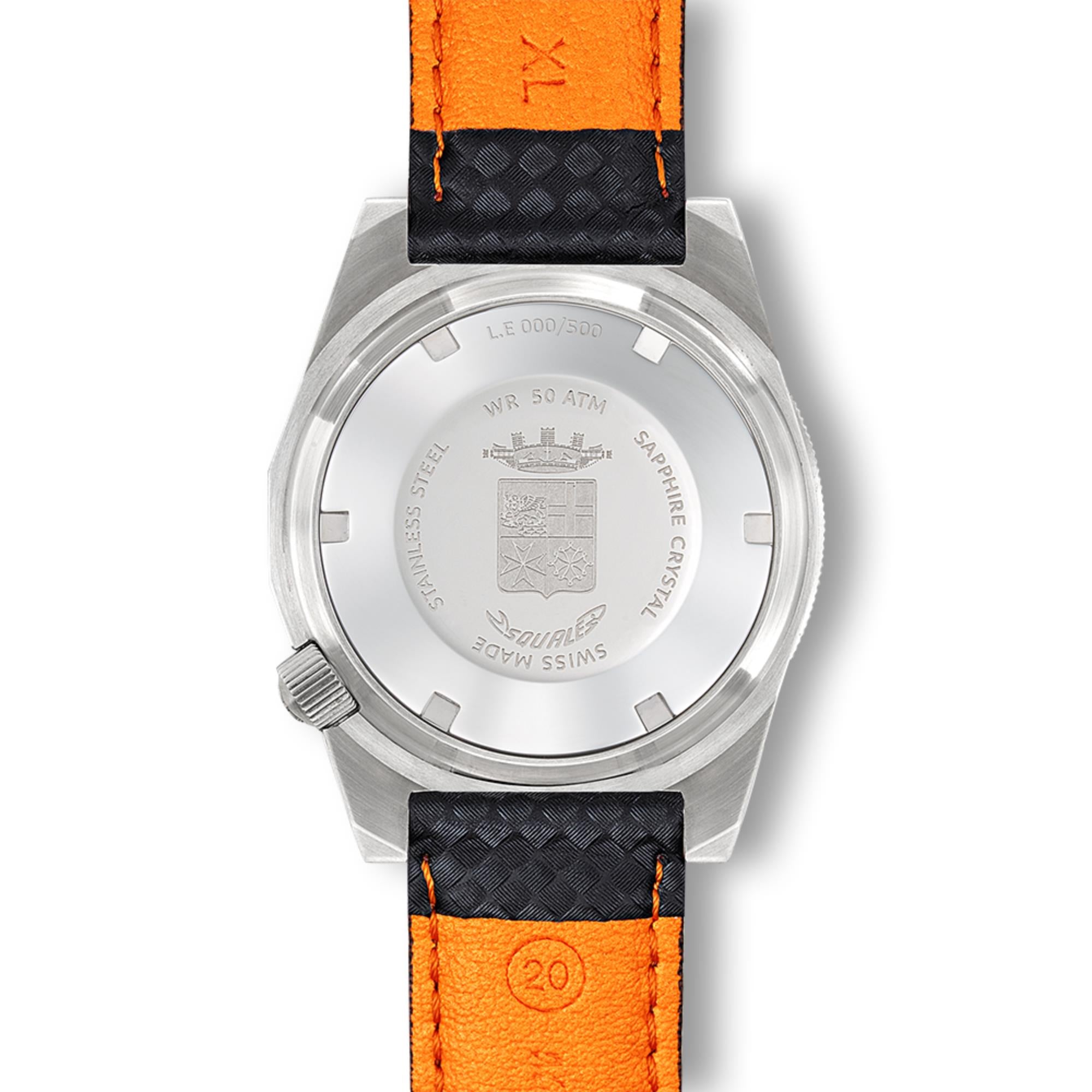 Squale 1521 Marina Militare Automatic Black Dial Microfiber Strap Men's Watch 1521MARINA.MIBK