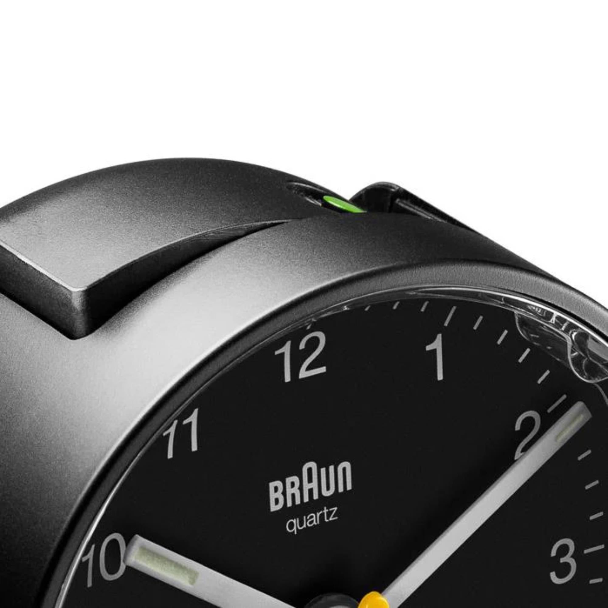 Braun Classic Quartz Black Dial Alarm Clock BC01B