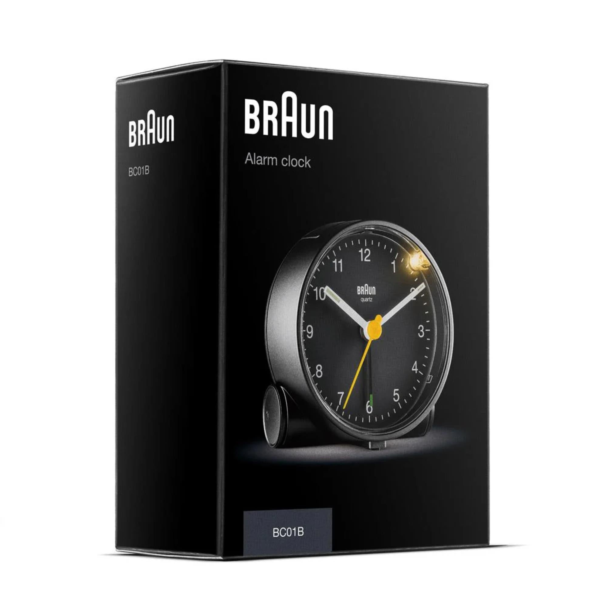 Braun Classic Quartz Black Dial Alarm Clock BC01B