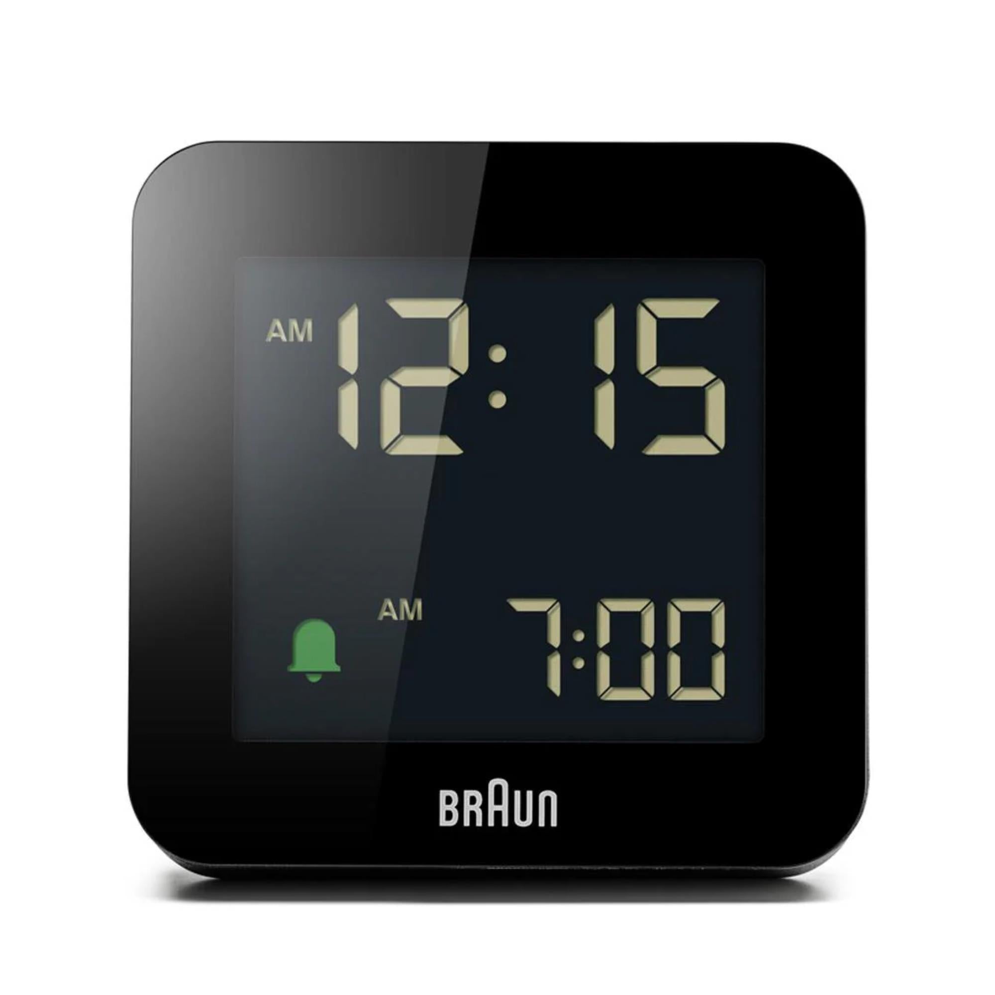 Braun Quartz Black Digital Alarm Clock BC09B