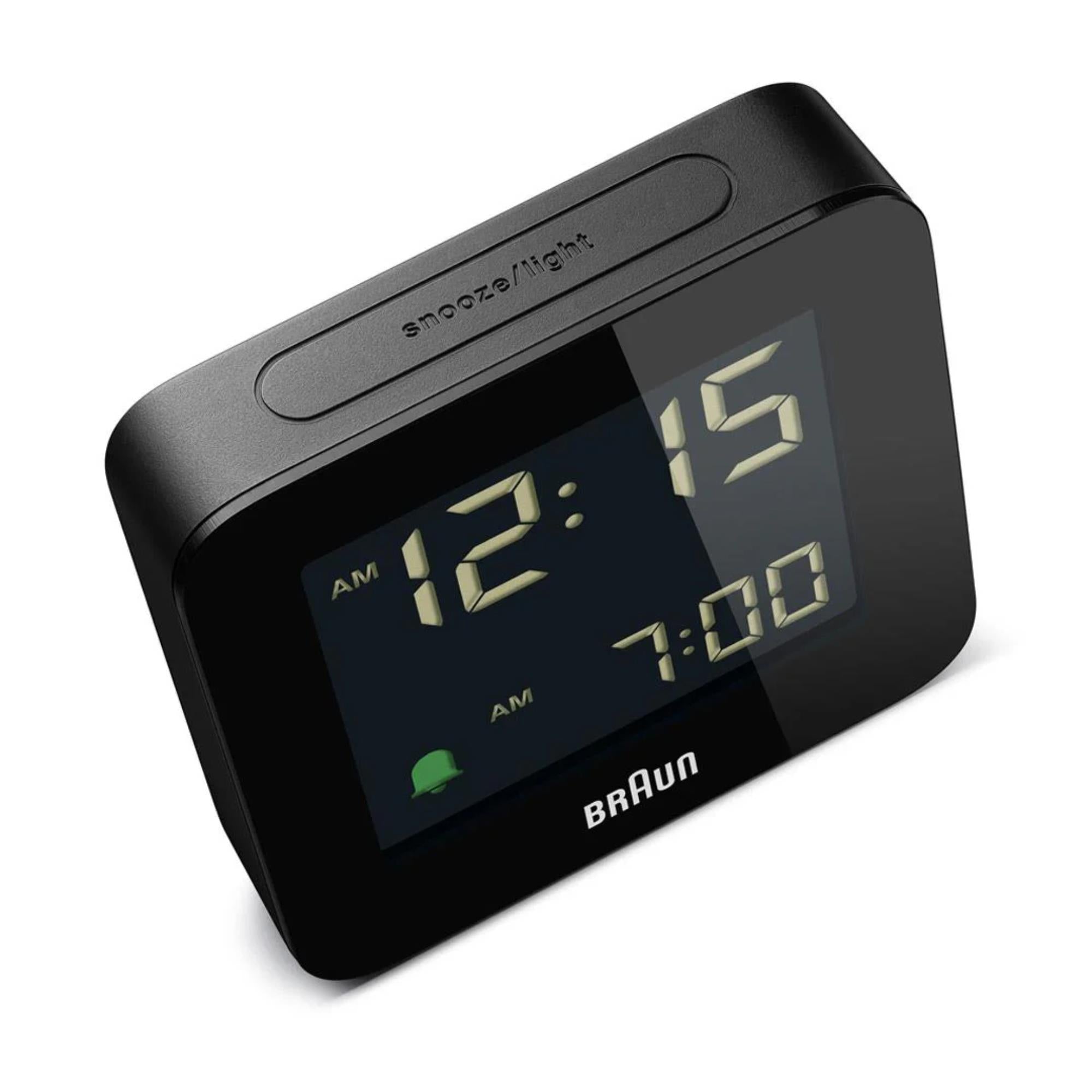 Braun Quartz Black Digital Alarm Clock BC09B