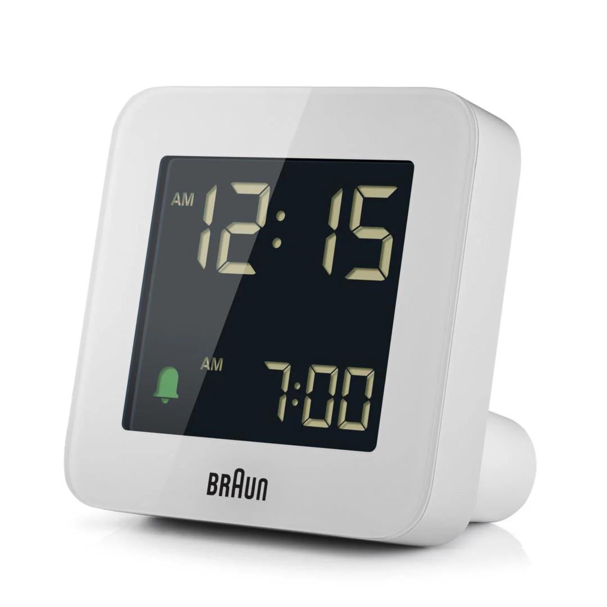 Braun Quartz White Digital Alarm Clock BC09W
