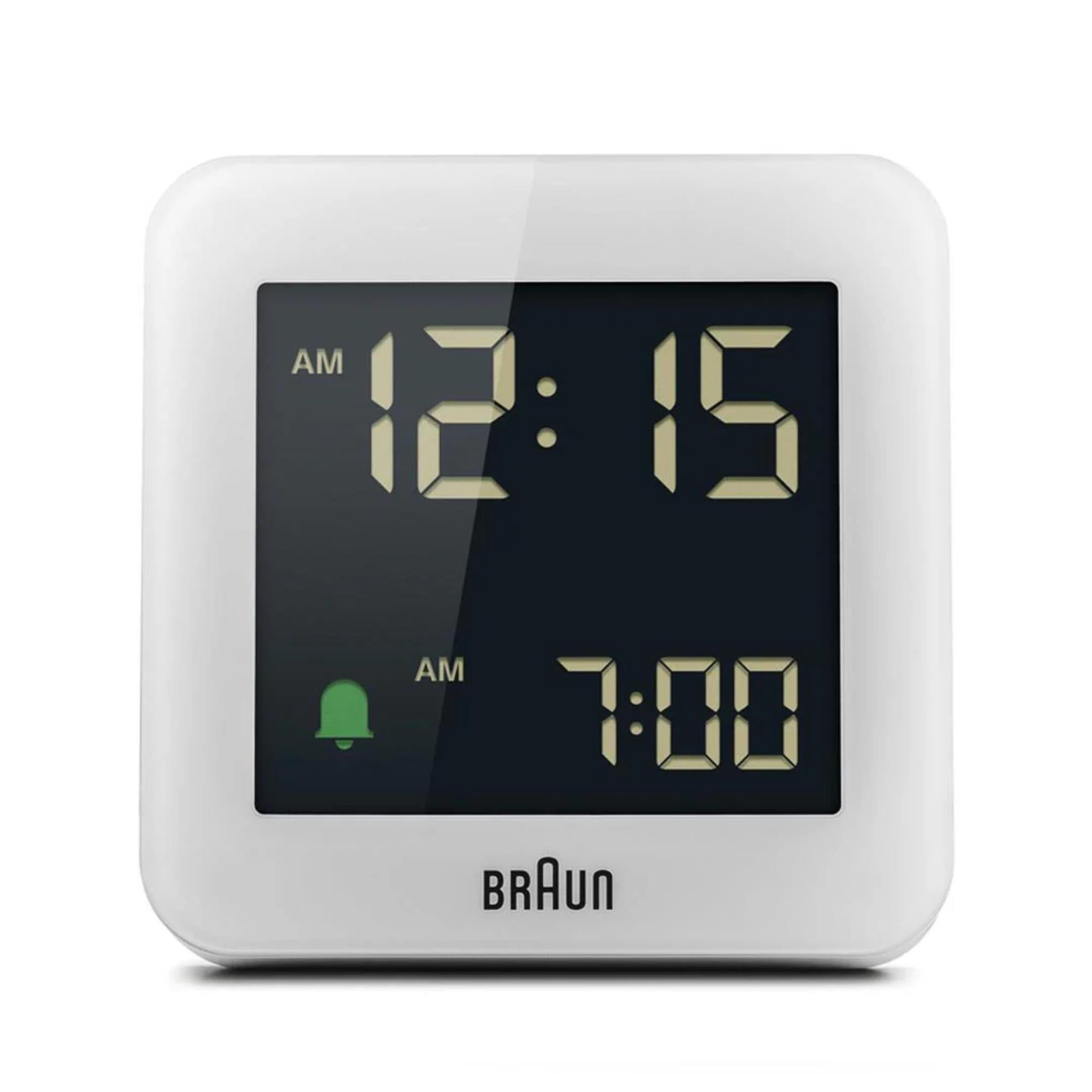 Braun Quartz White Digital Alarm Clock BC09W