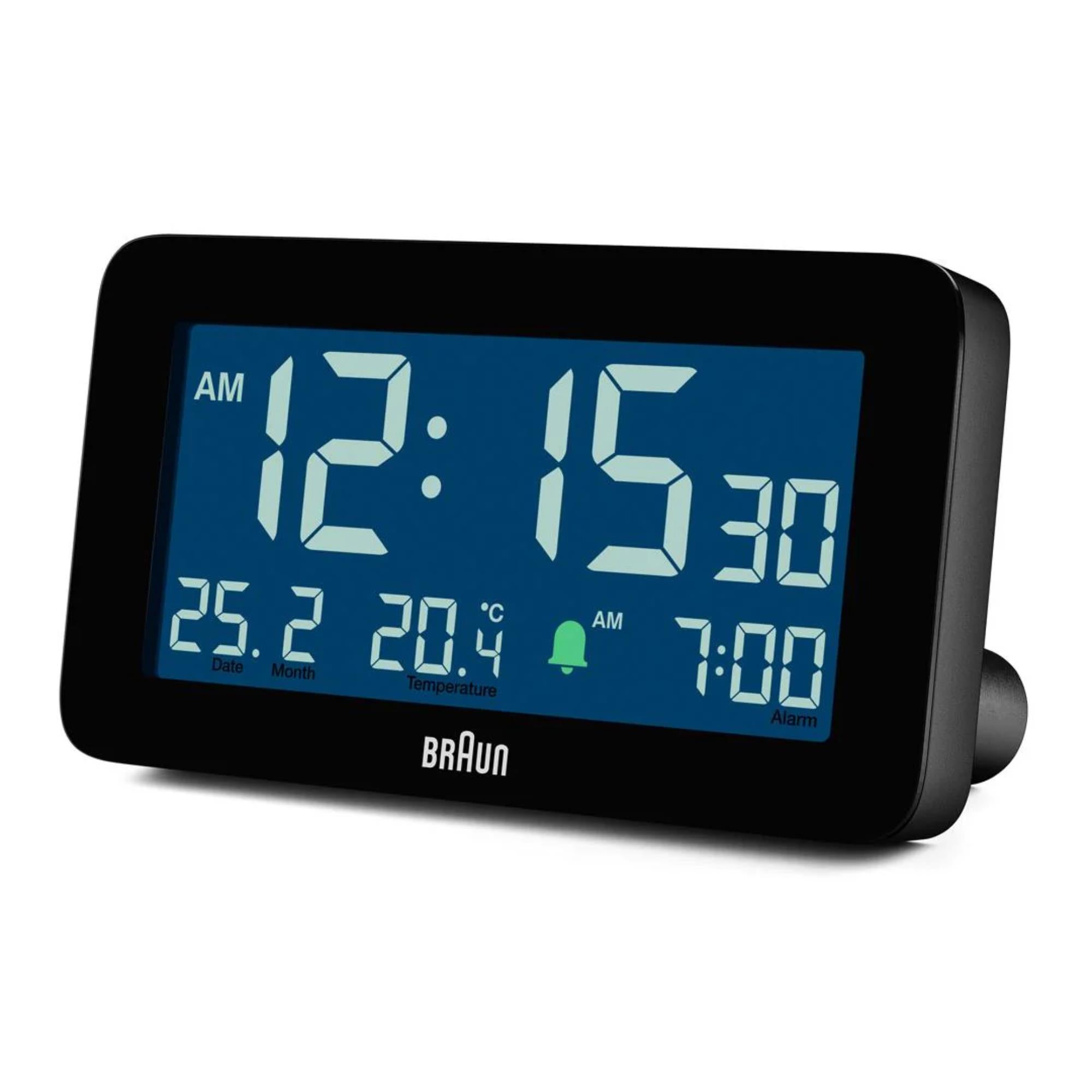 Braun Black Digital Alarm Clock BC10B