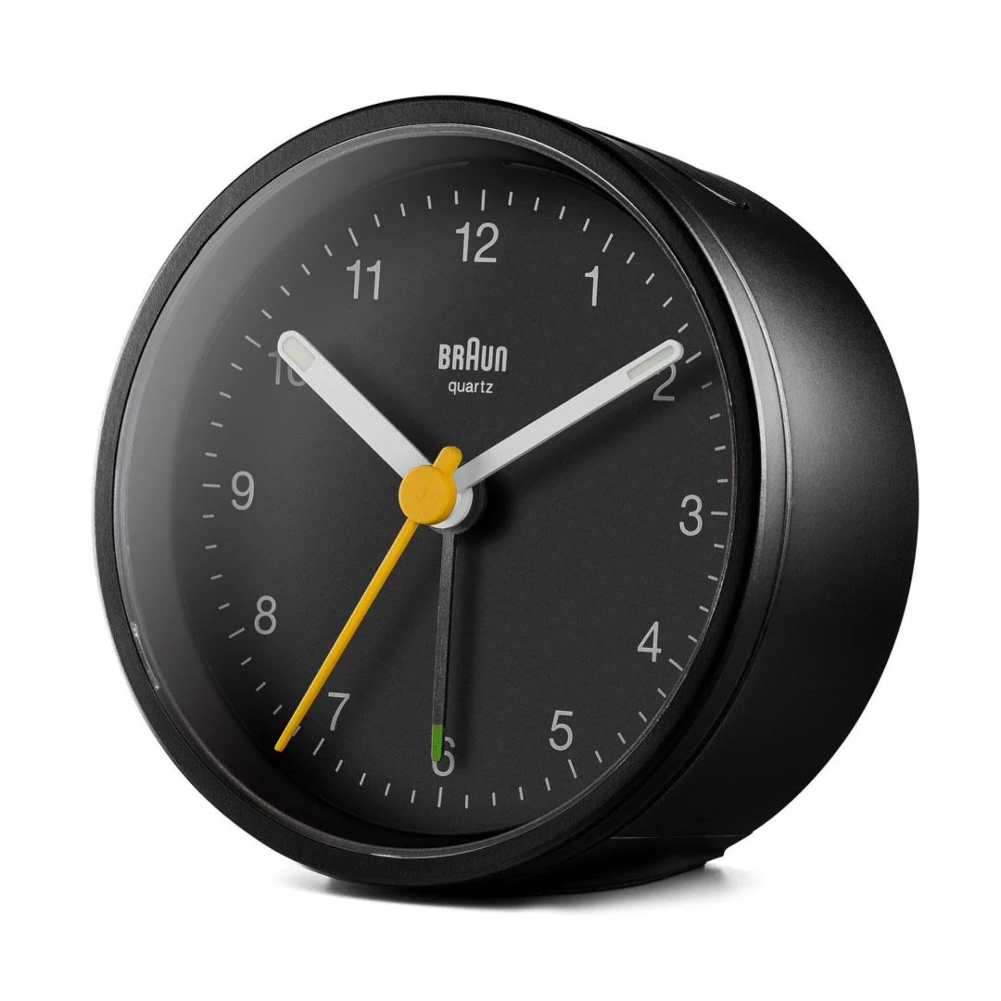 Braun Classic Quartz Black Dial Alarm Clock BC12B