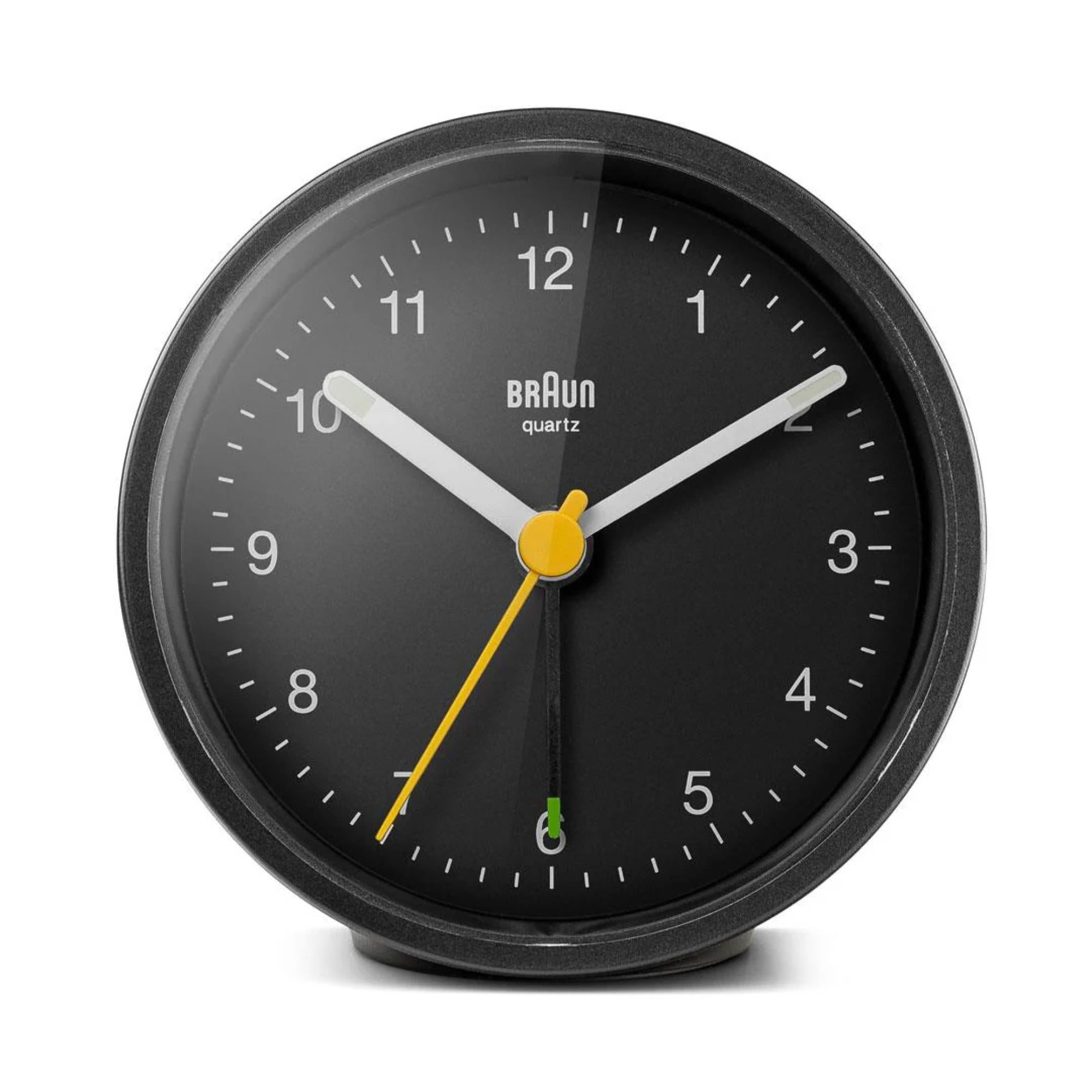 Braun Classic Quartz Black Dial Alarm Clock BC12B