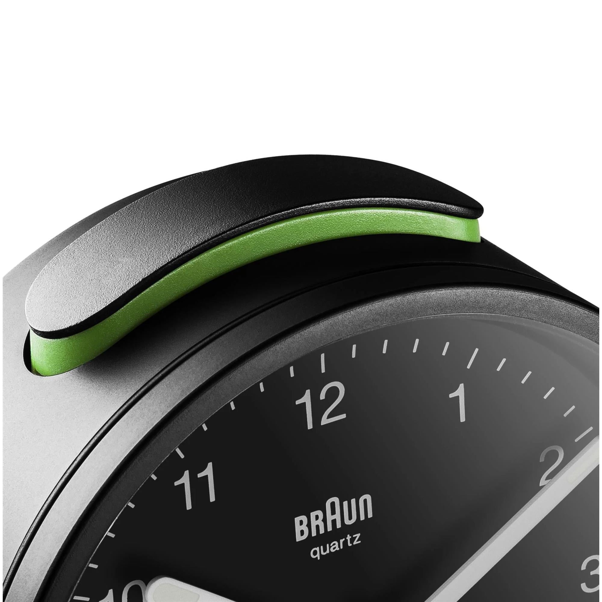 Braun Classic Quartz Black Dial Alarm Clock BC12B
