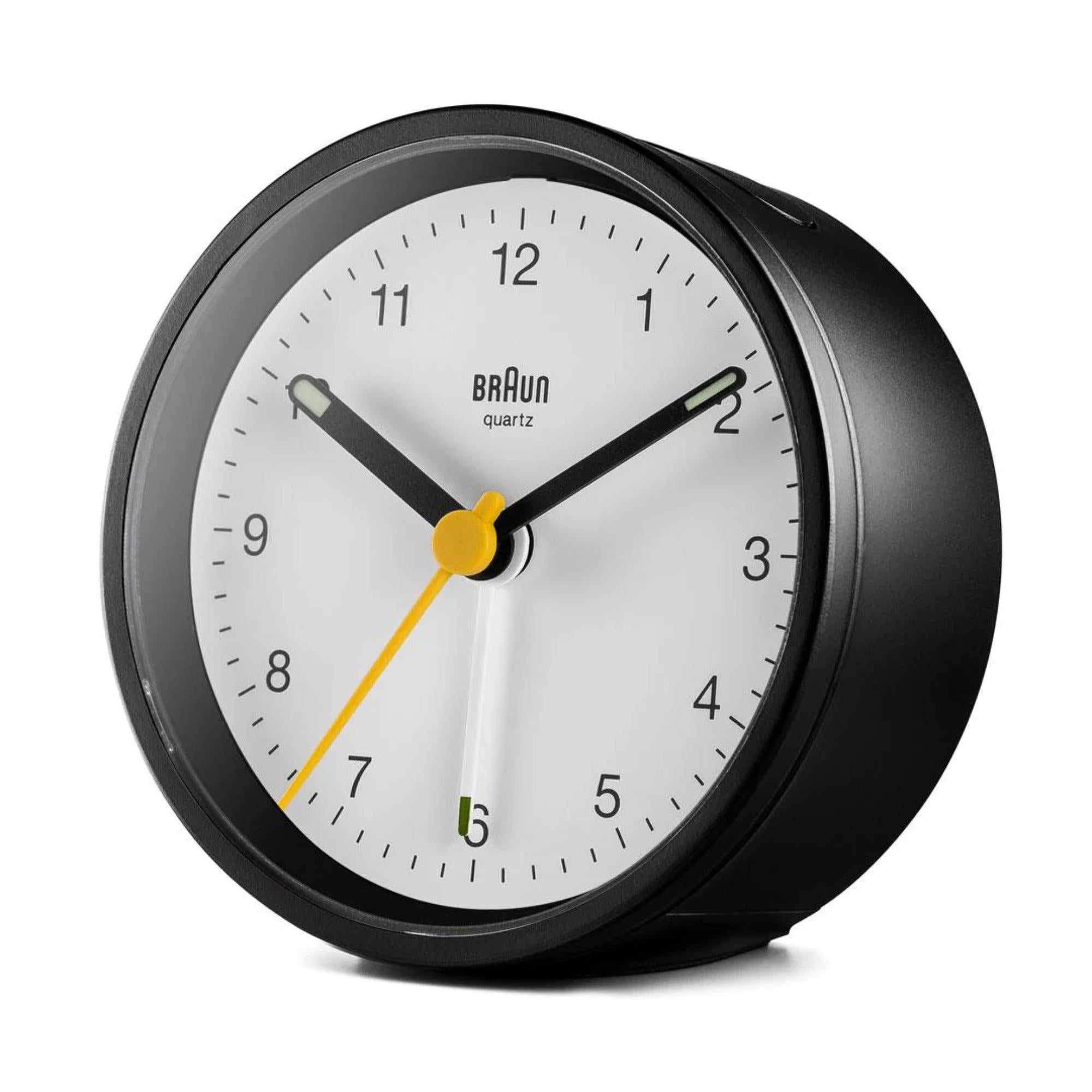 Braun Classic Quartz White Dial Alarm Clock BC12BW