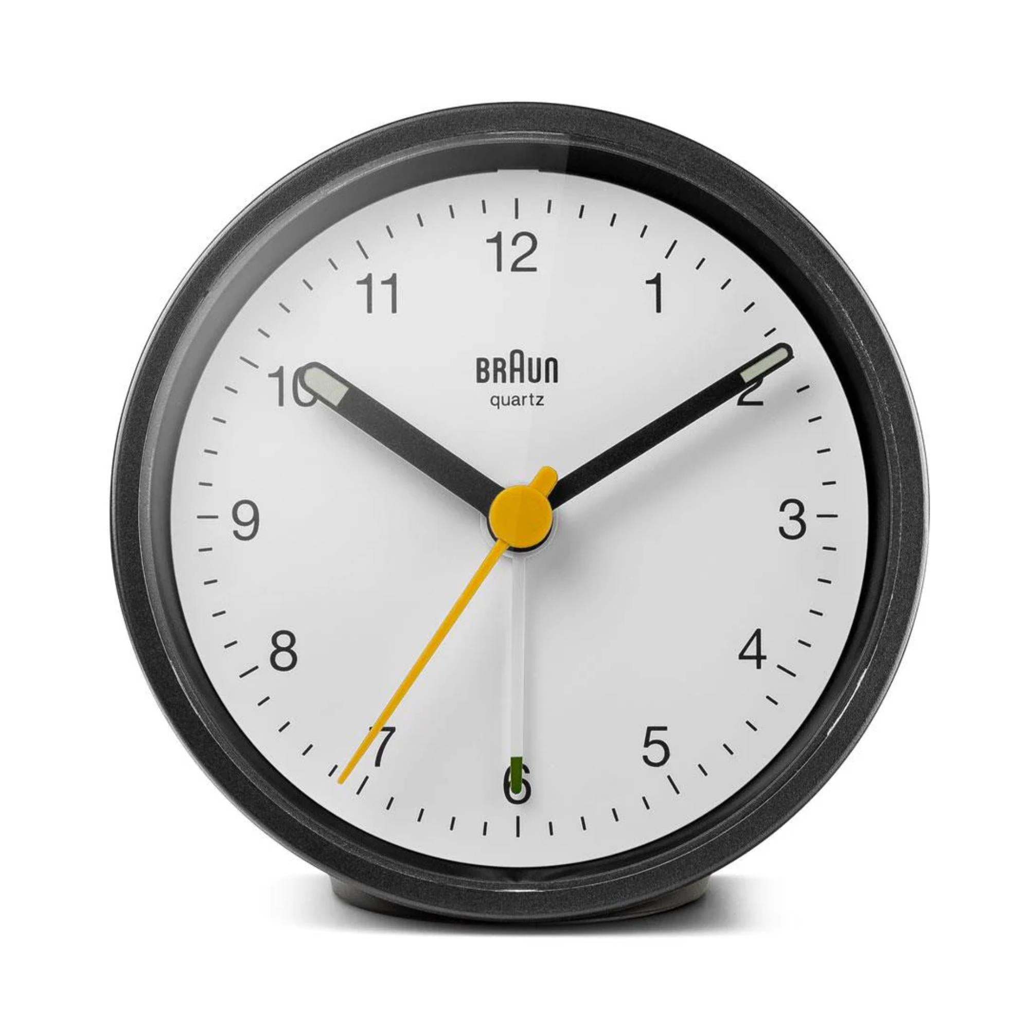 Braun Classic Quartz White Dial Alarm Clock BC12BW