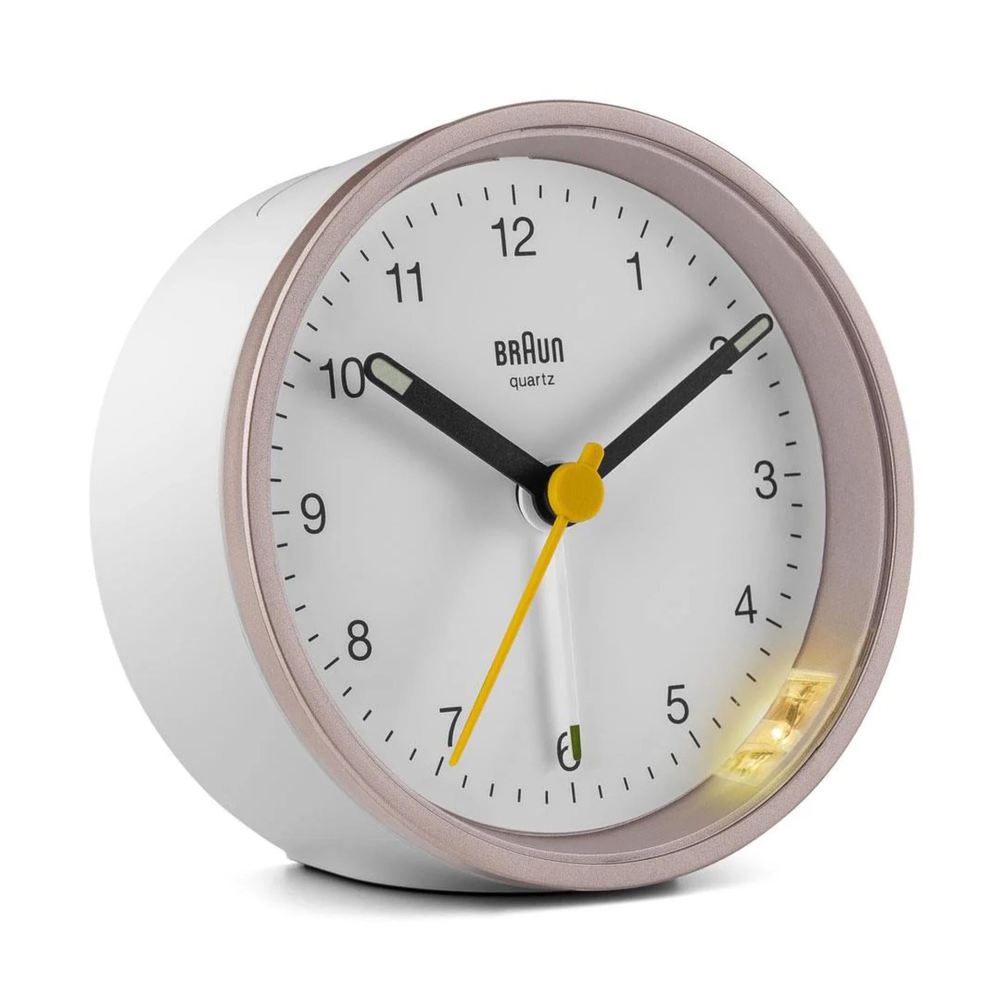 Braun Classic Quartz White Dial Alarm Clock BC12PW