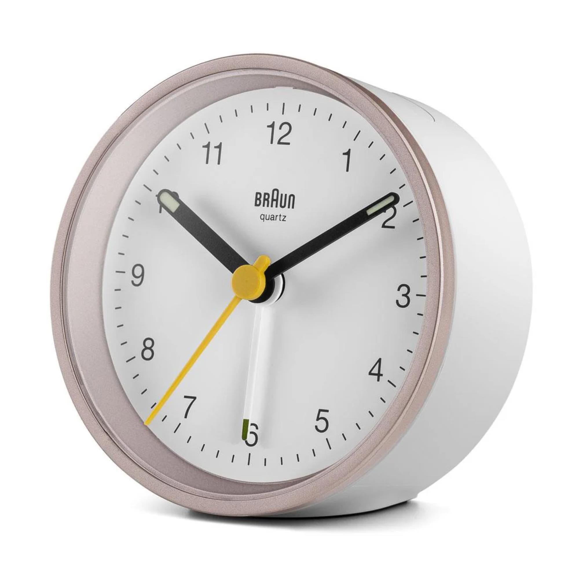 Braun Classic Quartz White Dial Alarm Clock BC12PW