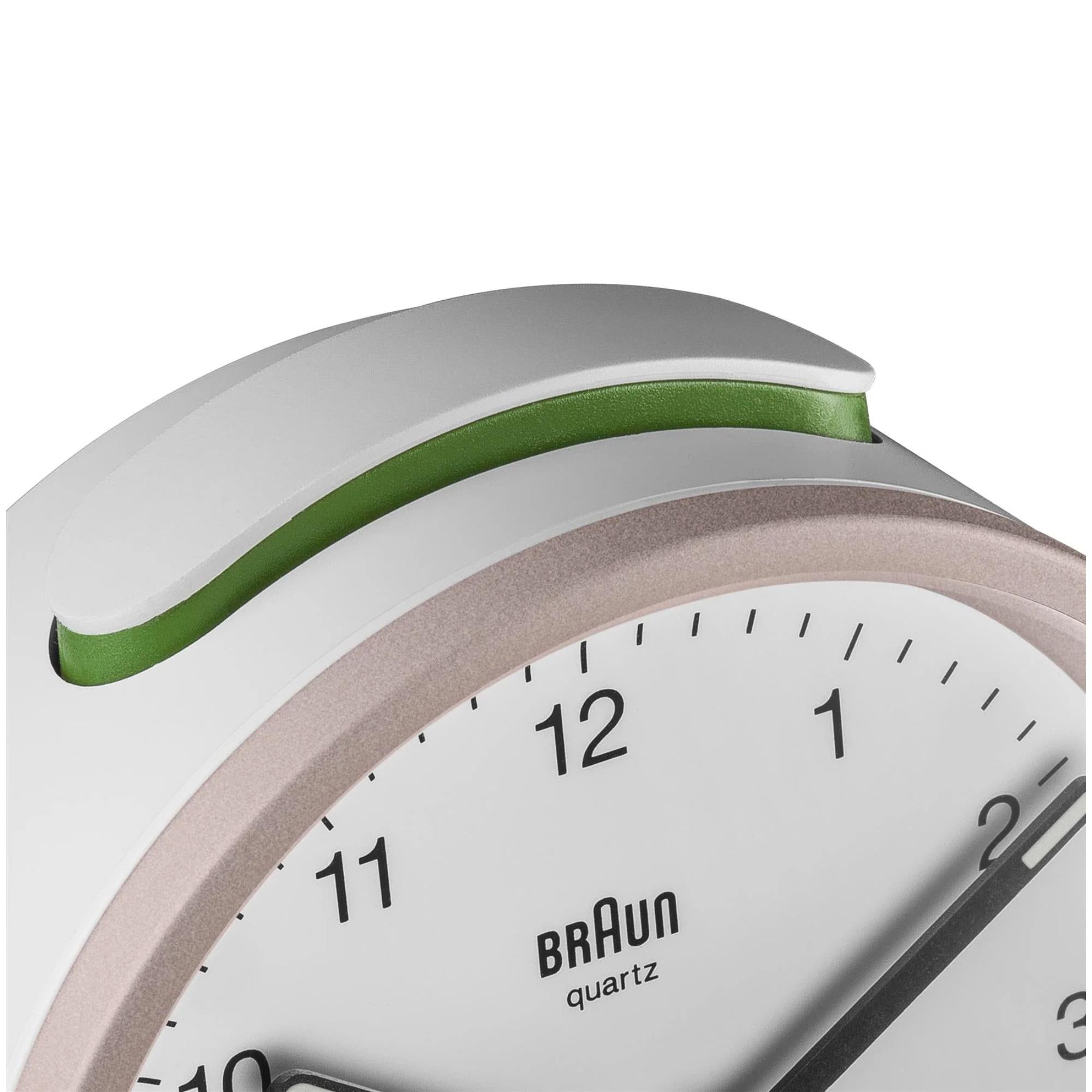 Braun Classic Quartz White Dial Alarm Clock BC12PW