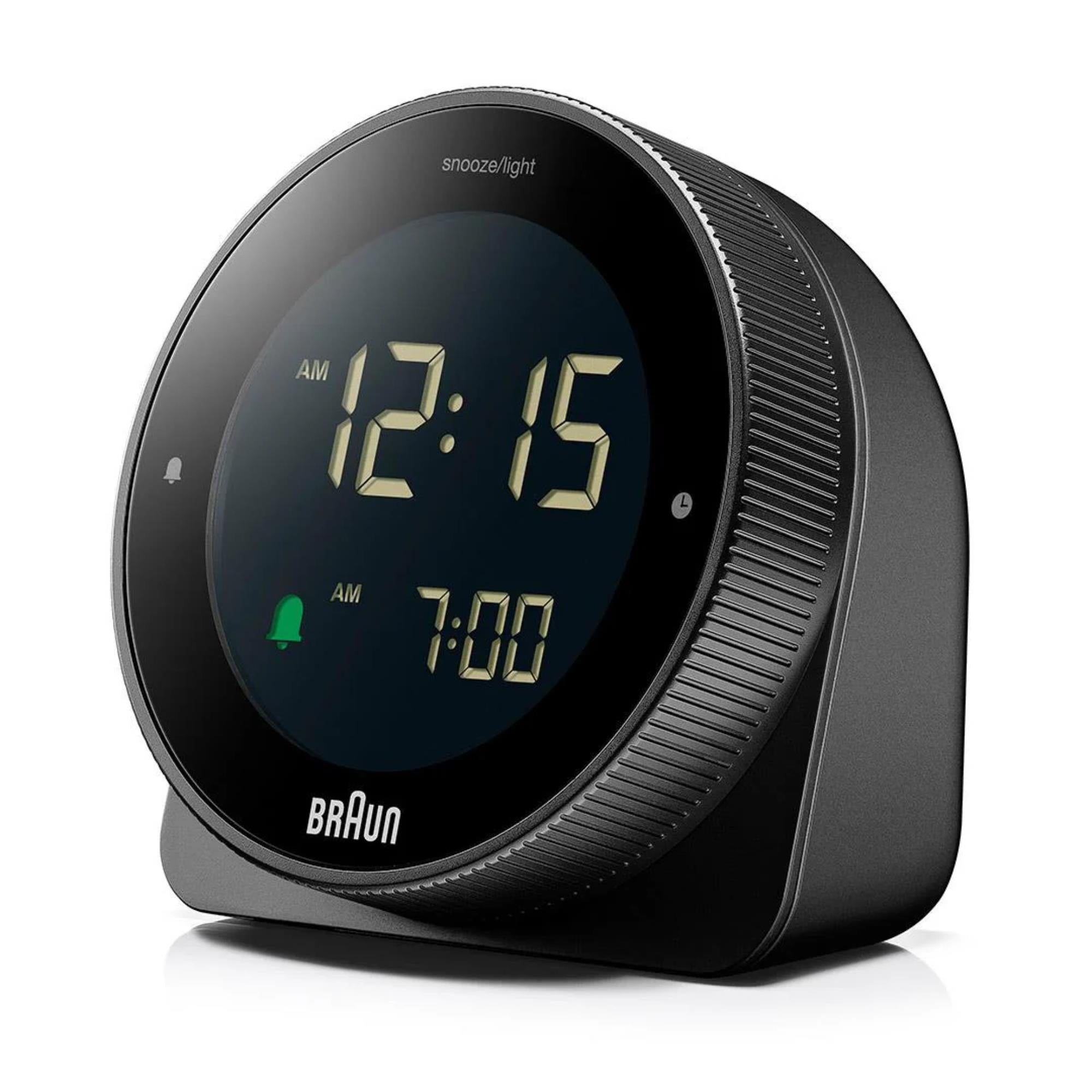 Braun Black Touch Display Digital Alarm Clock BC24B