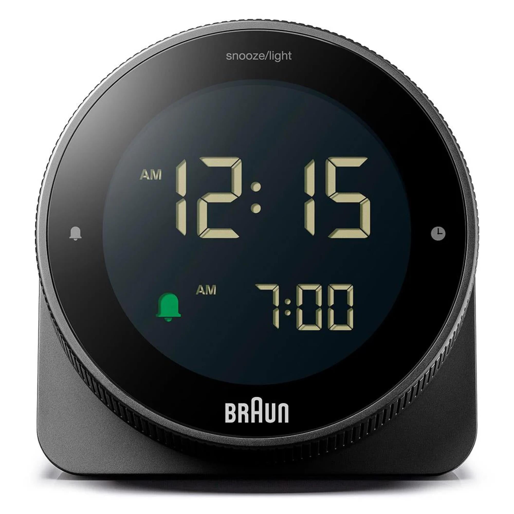 Braun Black Touch Display Digital Alarm Clock BC24B