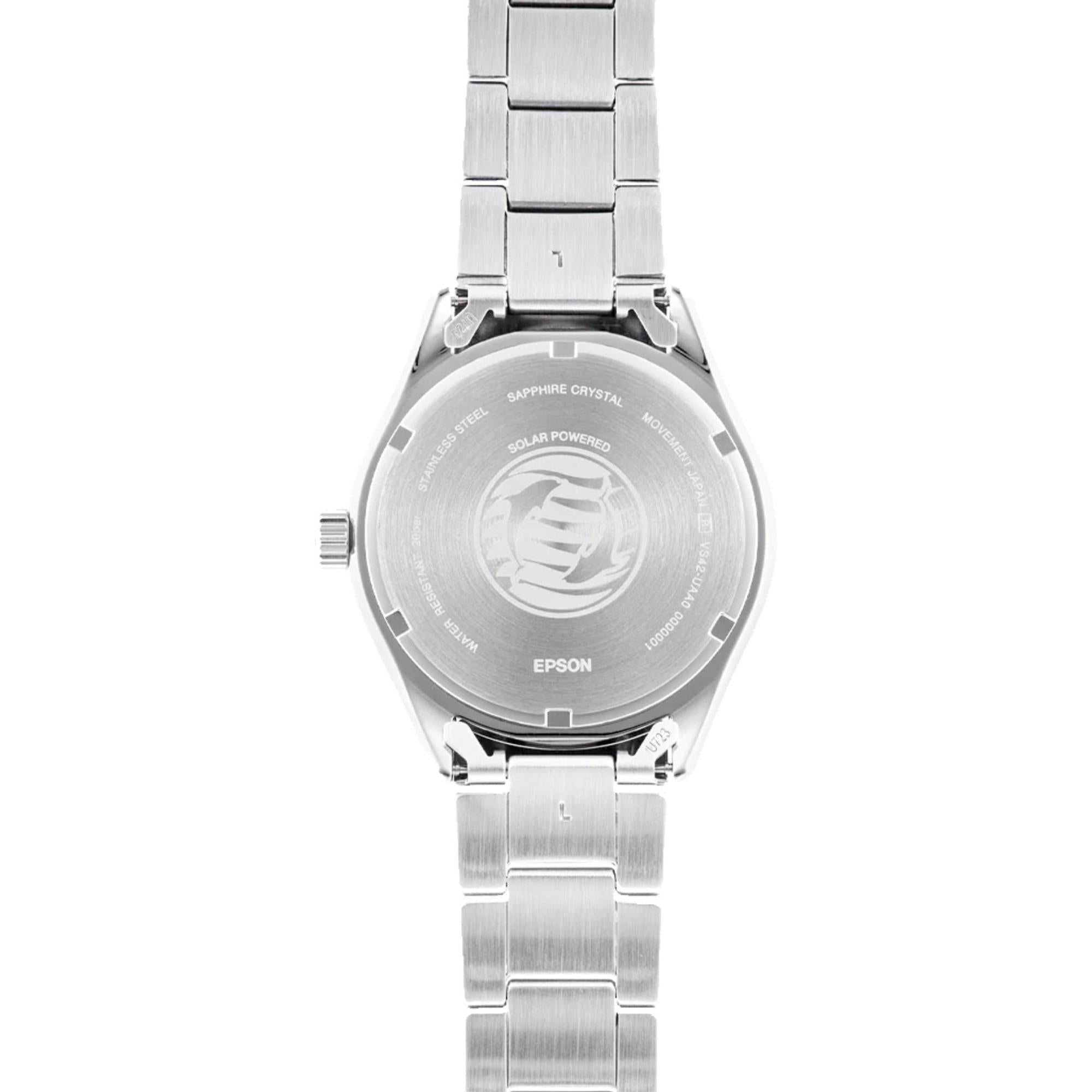 Orient Mako Solar Quartz Brown Dial Steel Strap Men's Watch RA-WJ0004Y10B