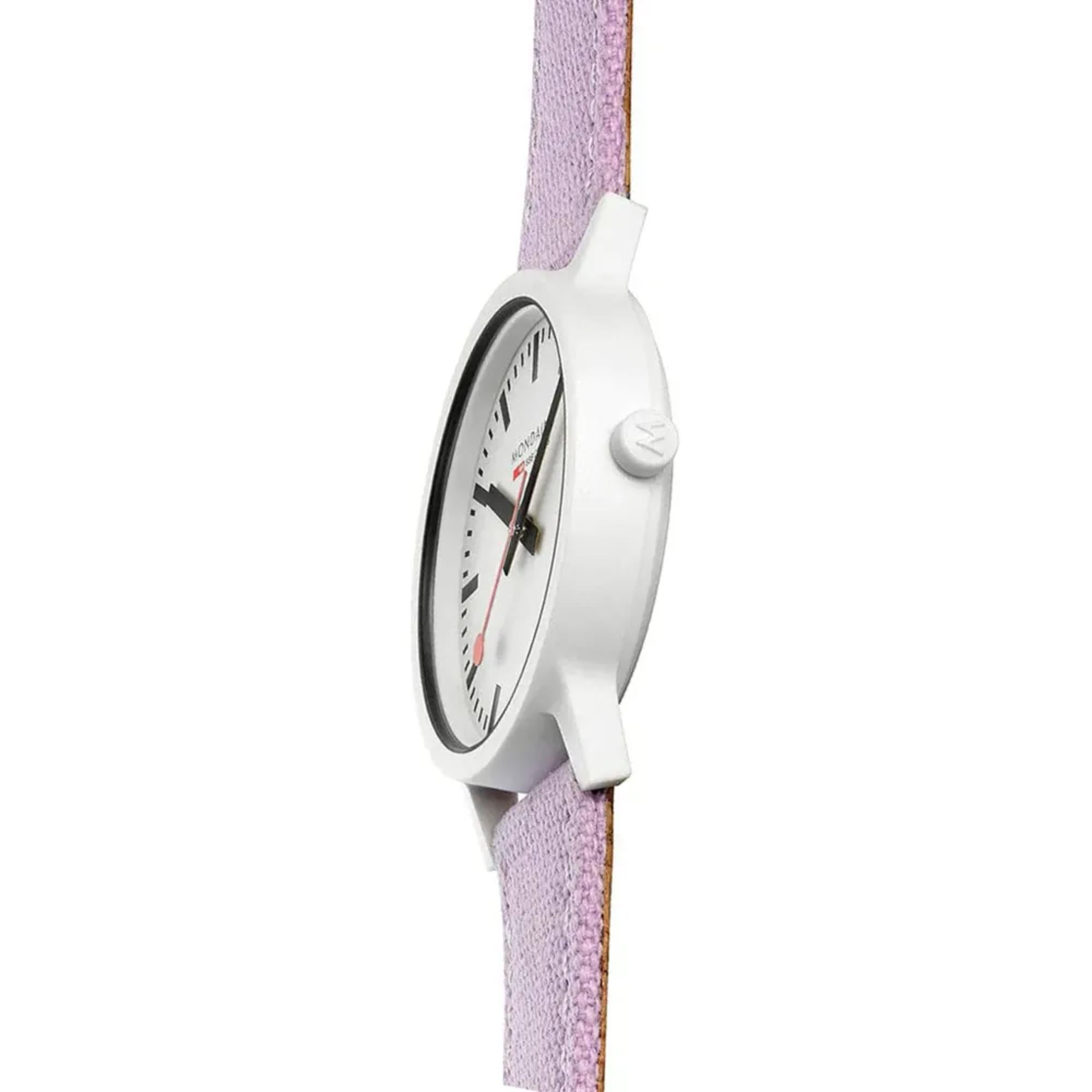 Mondaine Essence Quartz White Dial Textile Strap Men's Watch MS1.41110.LQ1