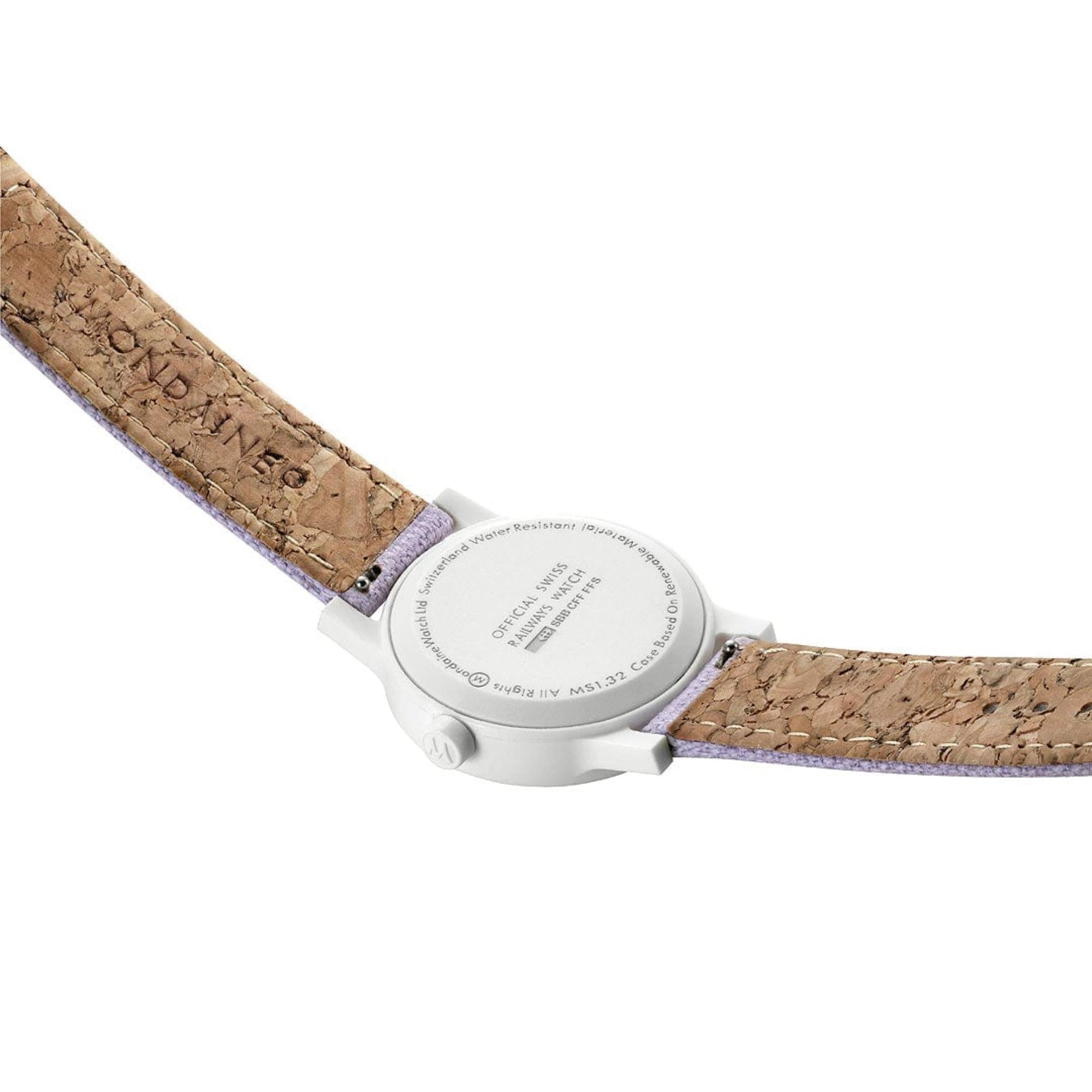Mondaine Essence Quartz White Dial Textile Strap Women's Watch MS1.32110.LQ1
