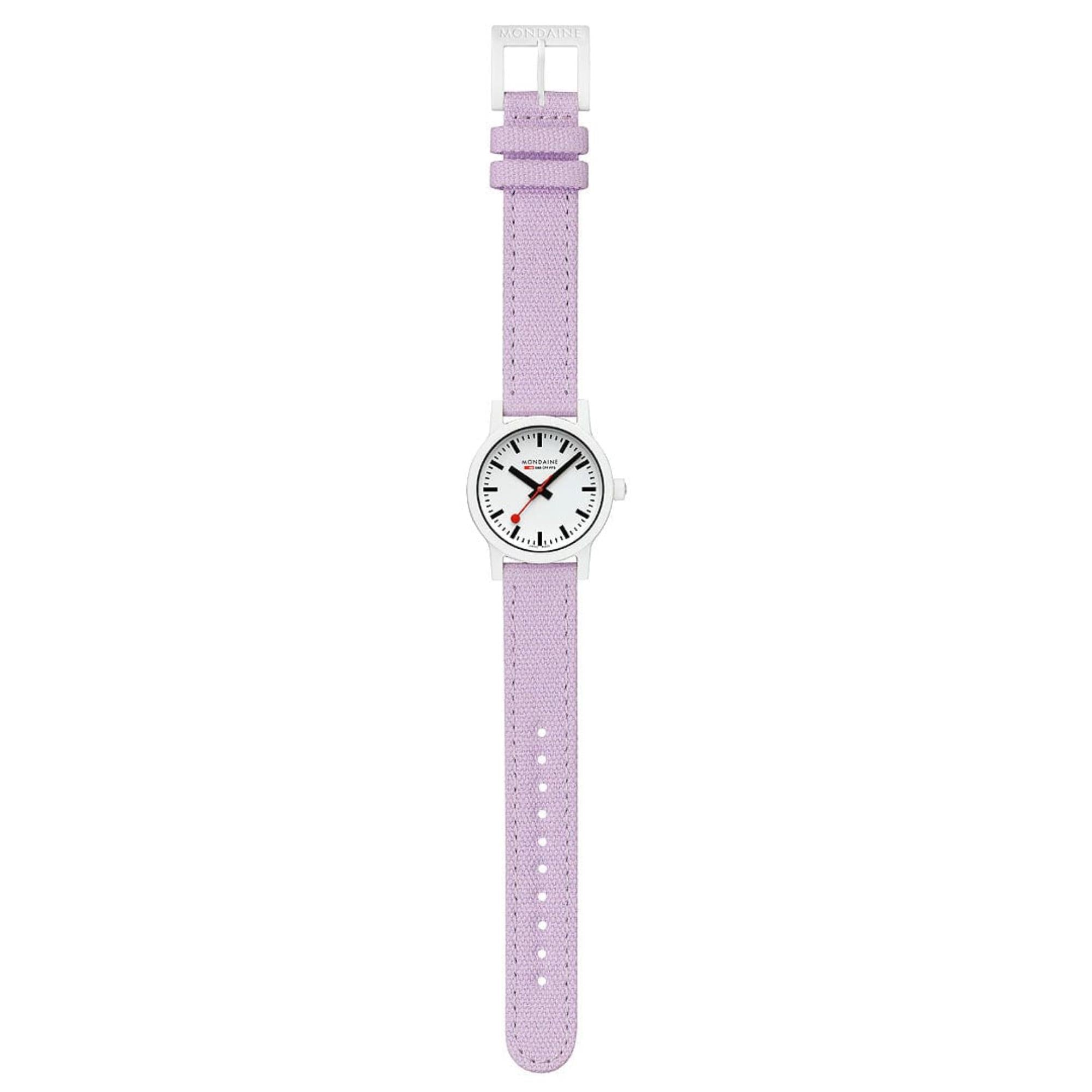 Mondaine Essence Quartz White Dial Textile Strap Women's Watch MS1.32110.LQ1