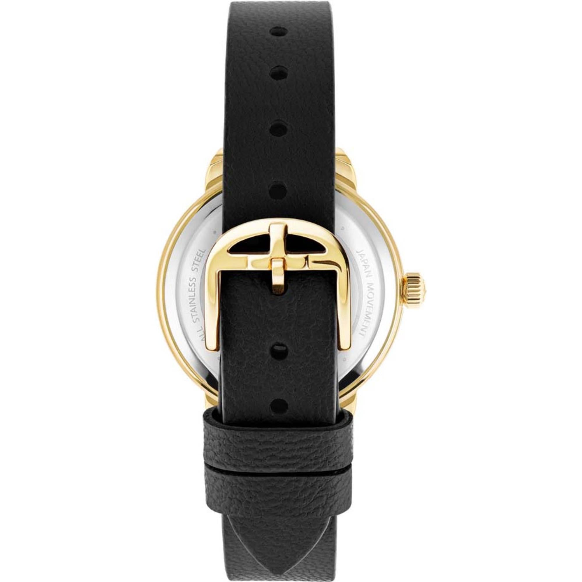 Ted Baker Fleure Quartz Black Dial Leather Strap Women's Watch BKPFLS302