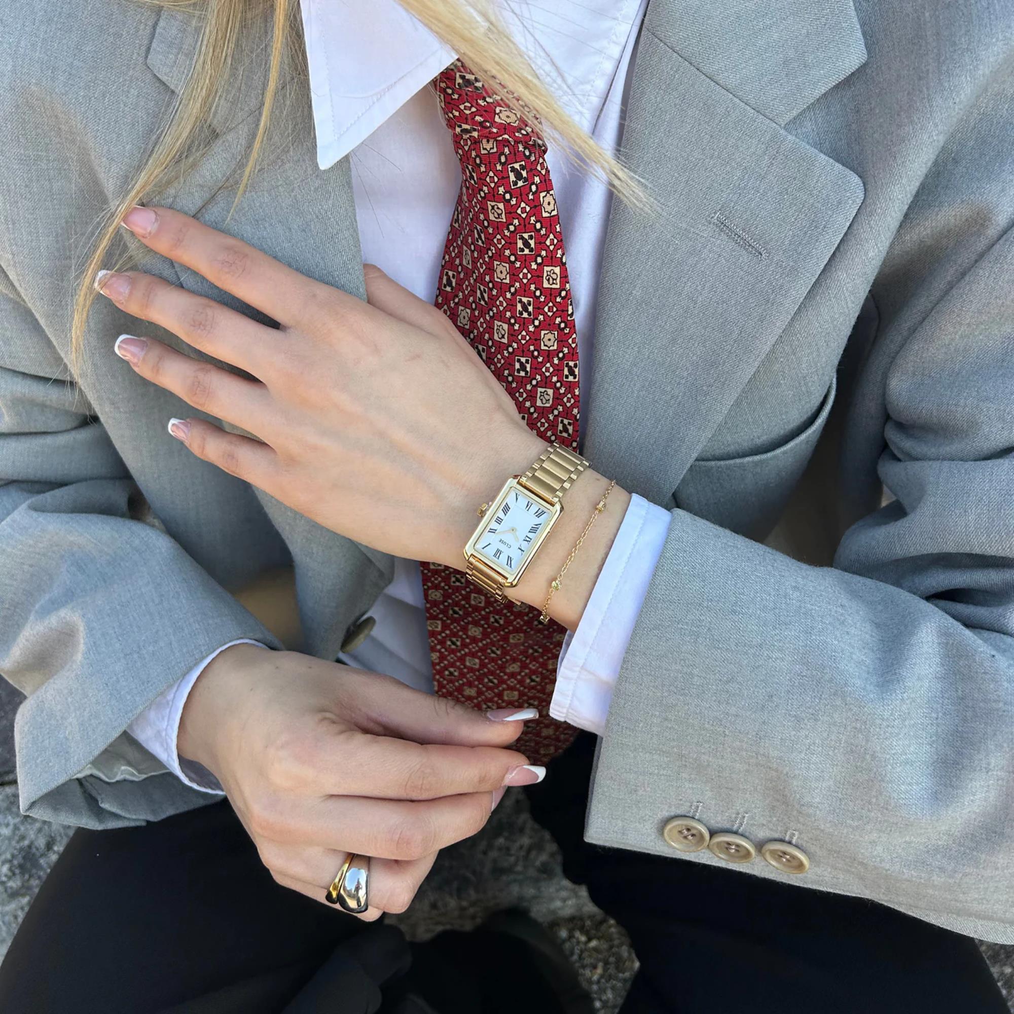 CLUSE Belisenna Quartz White Dial Steel Strap Women's Watch CW15001