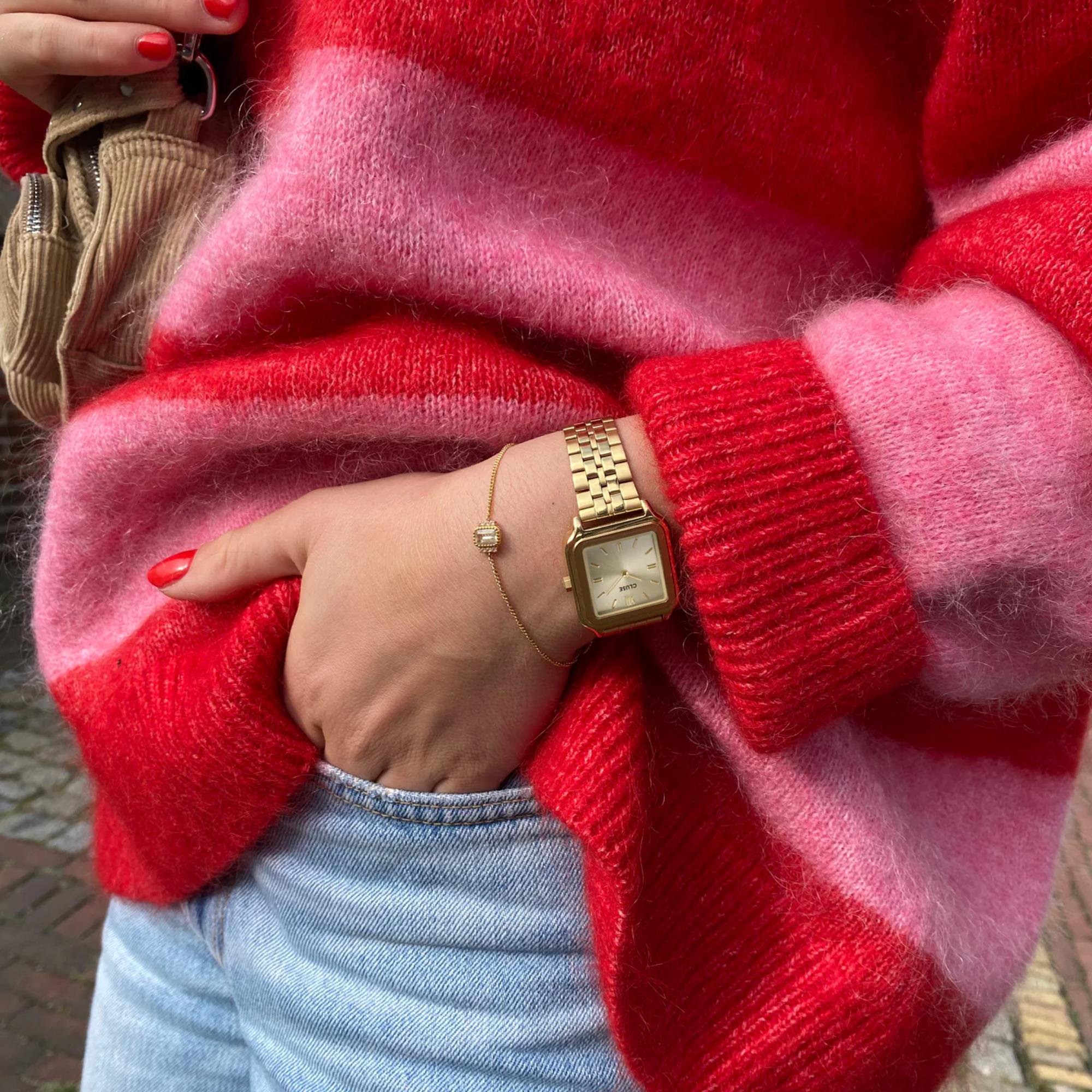 CLUSE Gracieuse Petite Quartz Gold Dial Steel Strap Women's Watch CW11802