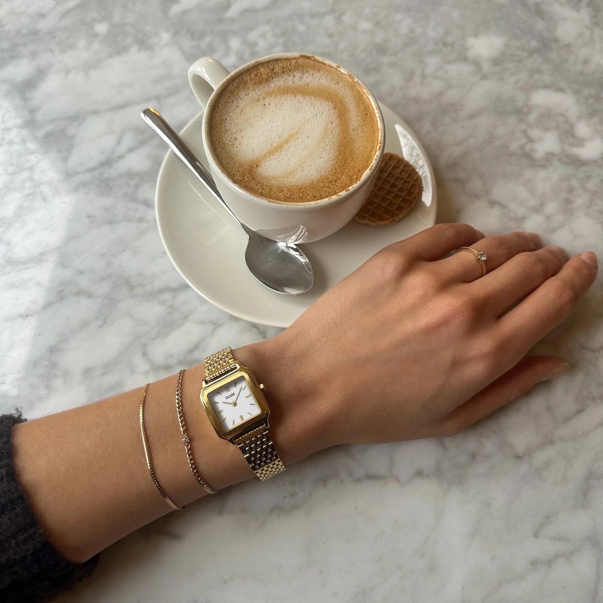 CLUSE Gracieuse Petite Quartz White Dial Steel Strap Women's Watch CW11815
