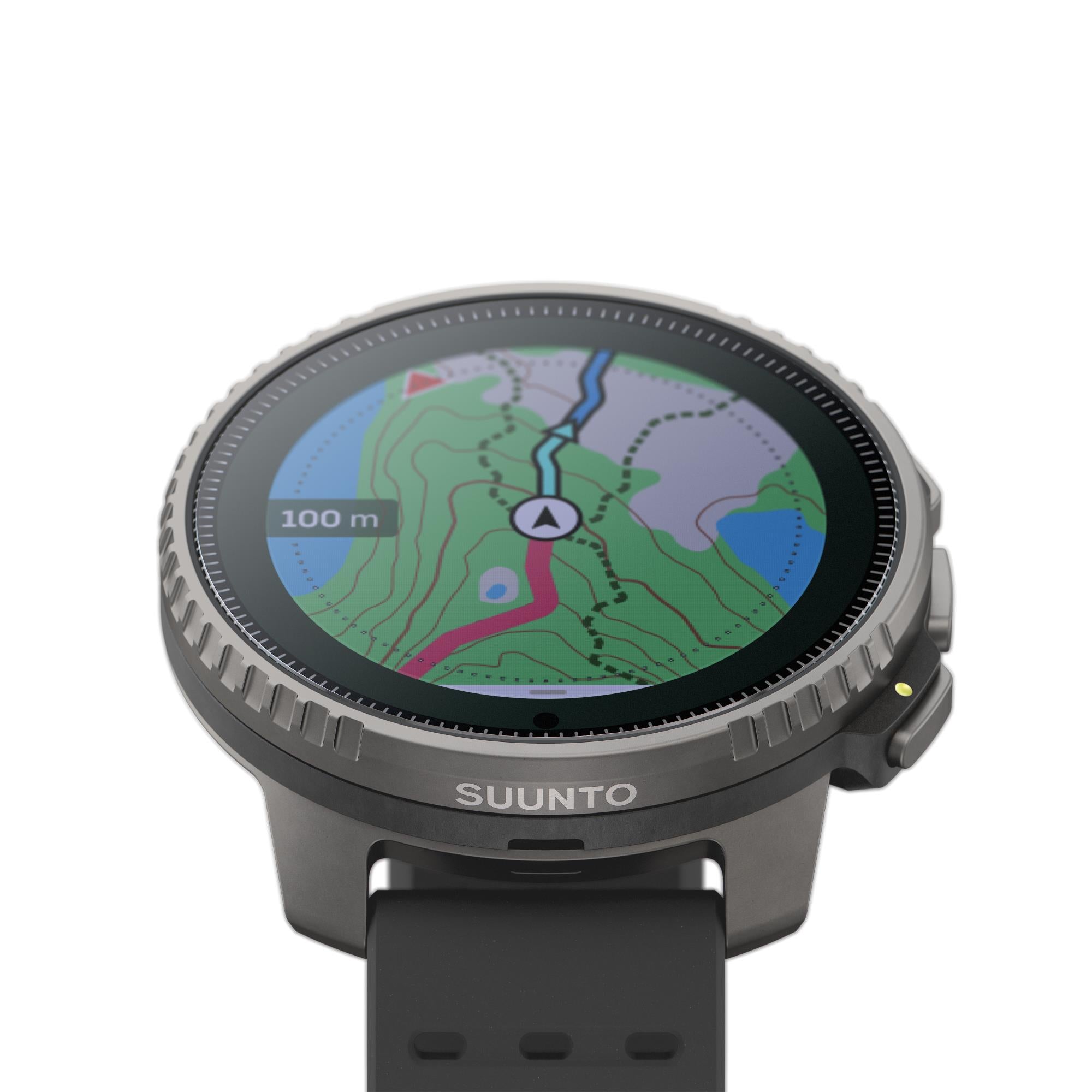 Suunto Vertical Titanium Solar Black Digital Silicone Strap Unisex Smart Watch SS050858000