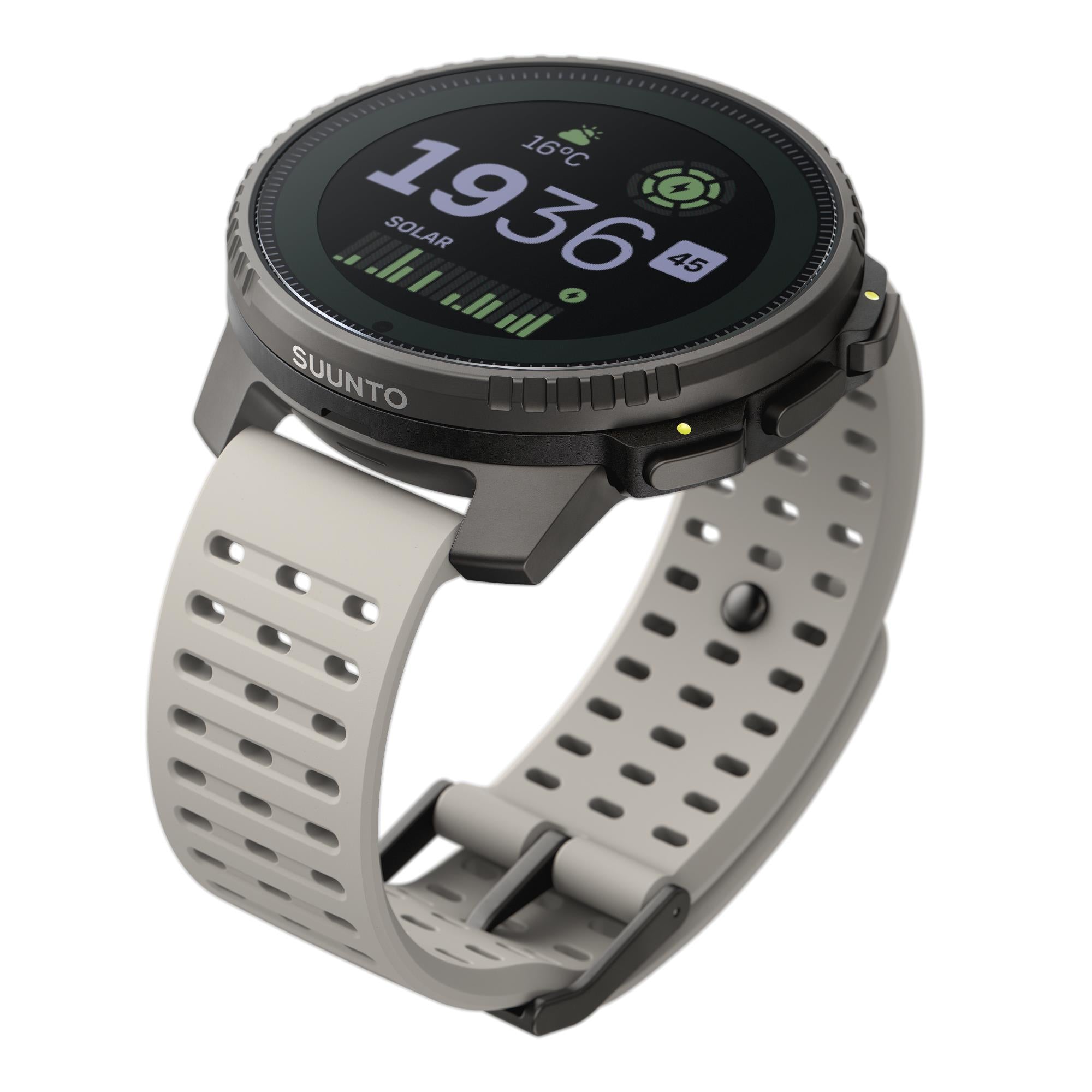 Suunto Vertical Titanium Solar Sand Digital Silicone Strap Unisex Smart Watch SS050860000