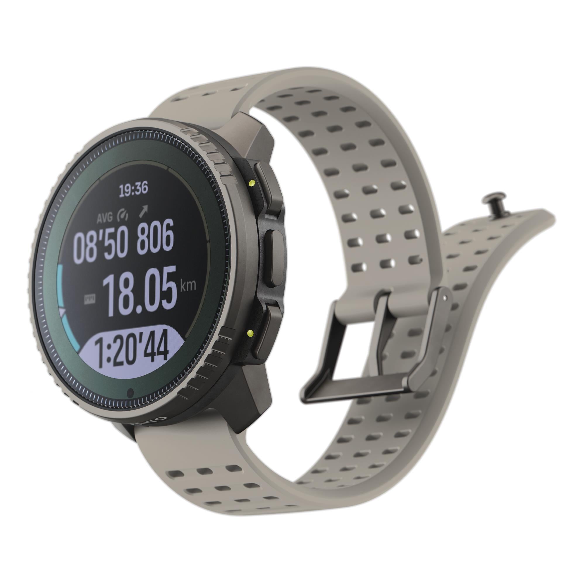 Suunto Vertical Titanium Solar Sand Digital Silicone Strap Unisex Smart Watch SS050860000