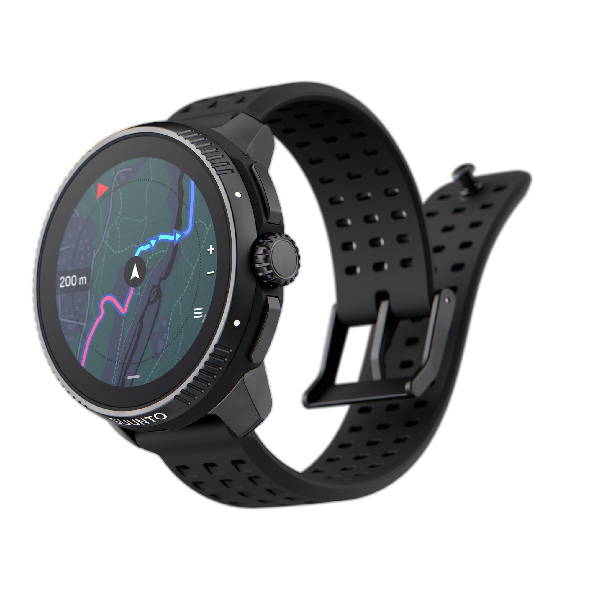Suunto Race All Black Digital Silicone Strap Unisex Smart Watch SS050929000