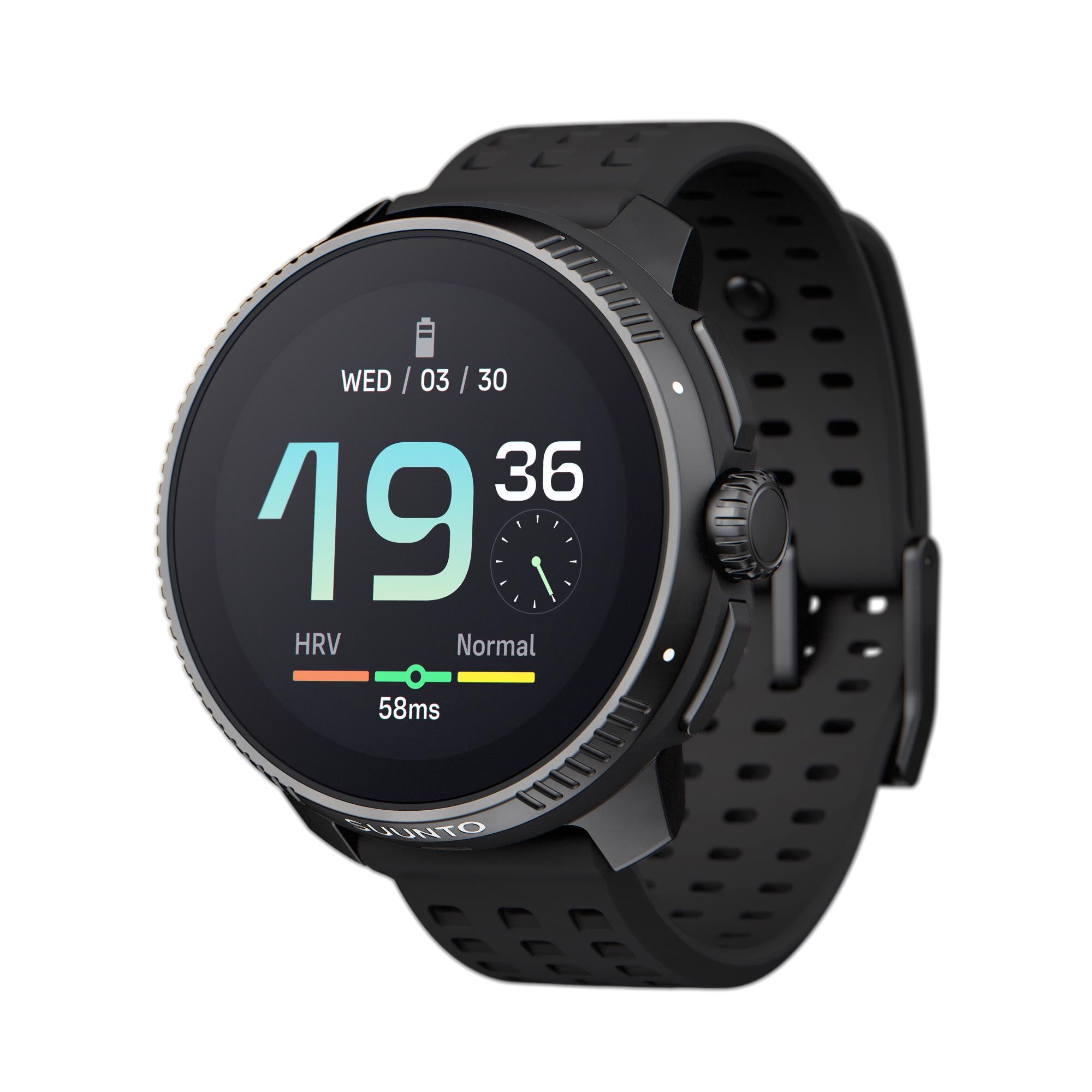 Suunto Race All Black Digital Silicone Strap Unisex Smart Watch SS050929000
