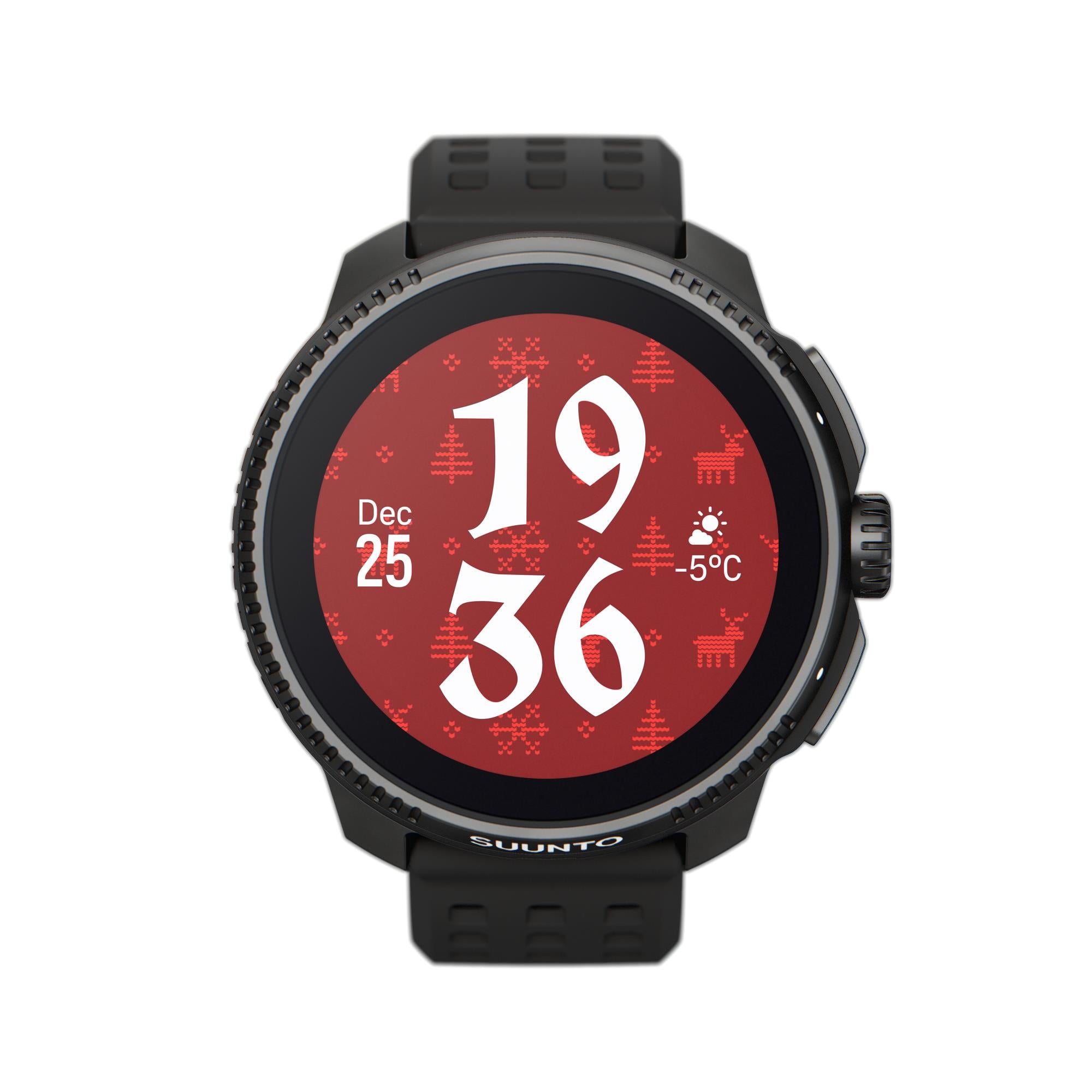 Suunto Race All Black Digital Silicone Strap Unisex Smart Watch SS050929000