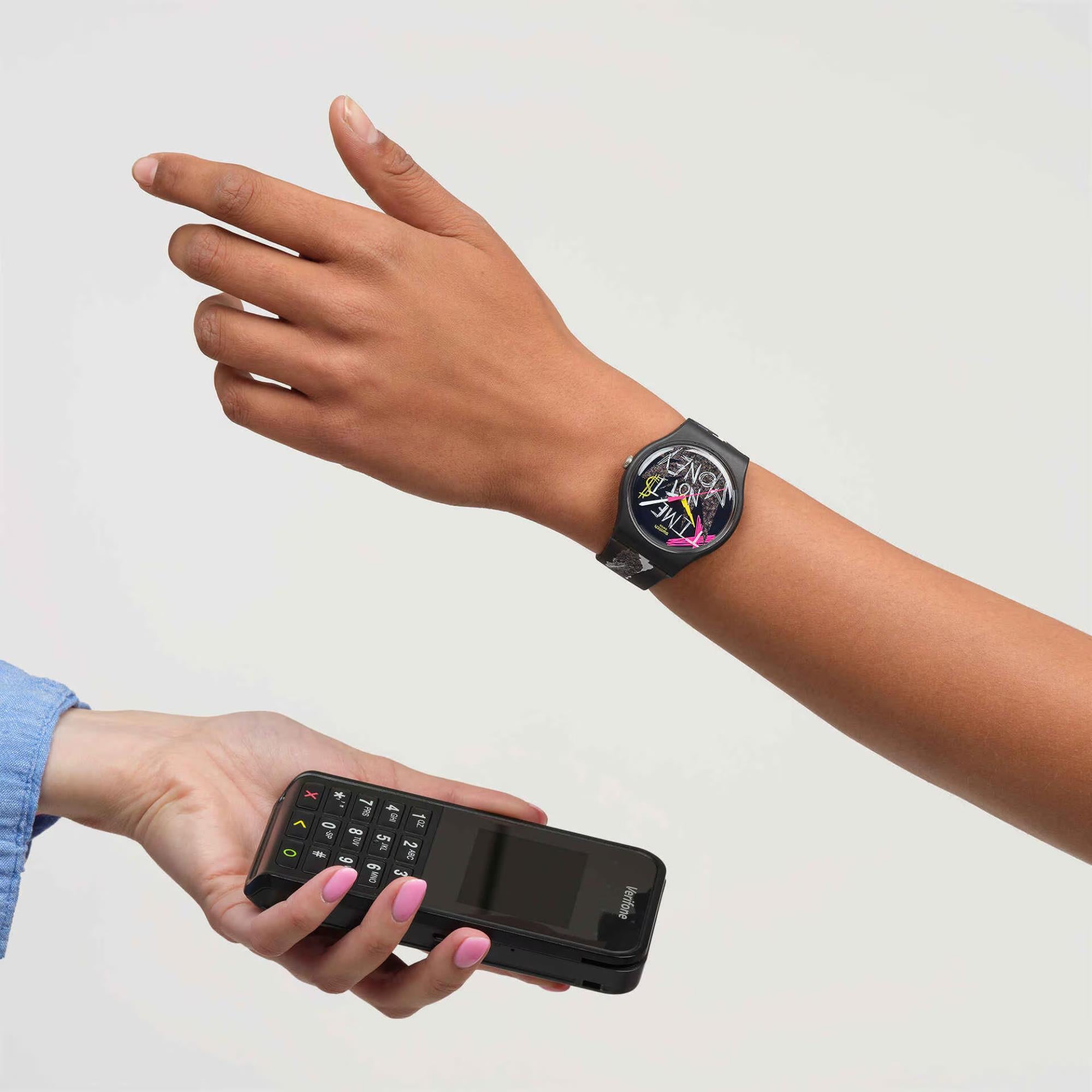 Swatch No Rules Blank Check Black Dial Silicone Strap Unisex Casual Watch SO32B122-5300
