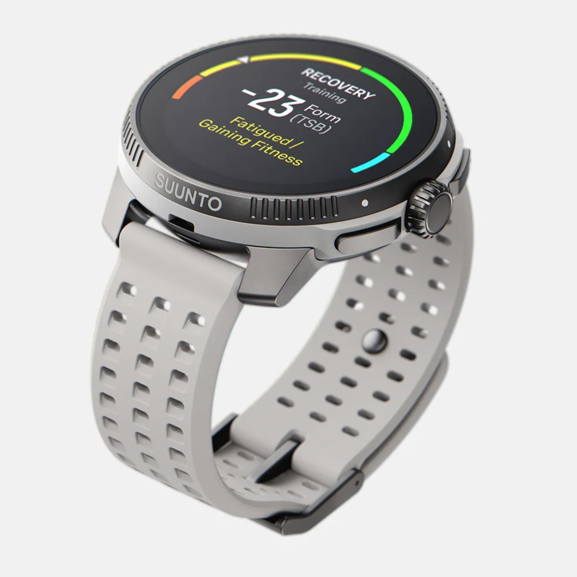 Suunto Race Birch AMOLED Digital Silicone Strap Unisex Smart Fitness Watch SS050931000
