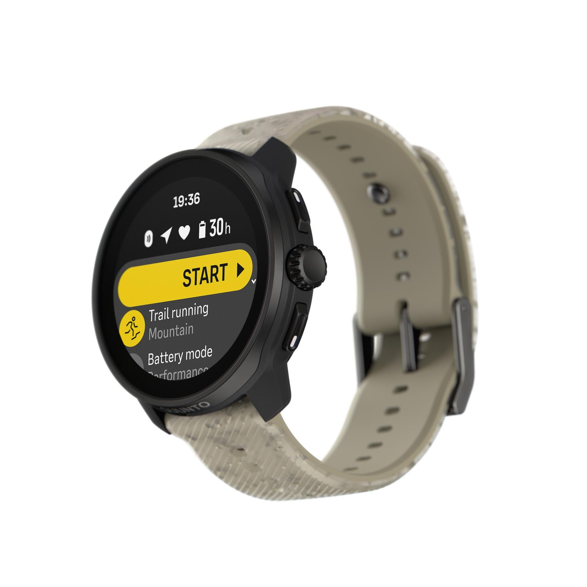 Suunto Race S Grave Gray AMOLED Digital Silicone Strap Unisex Smart Fitness Watch SS051014000