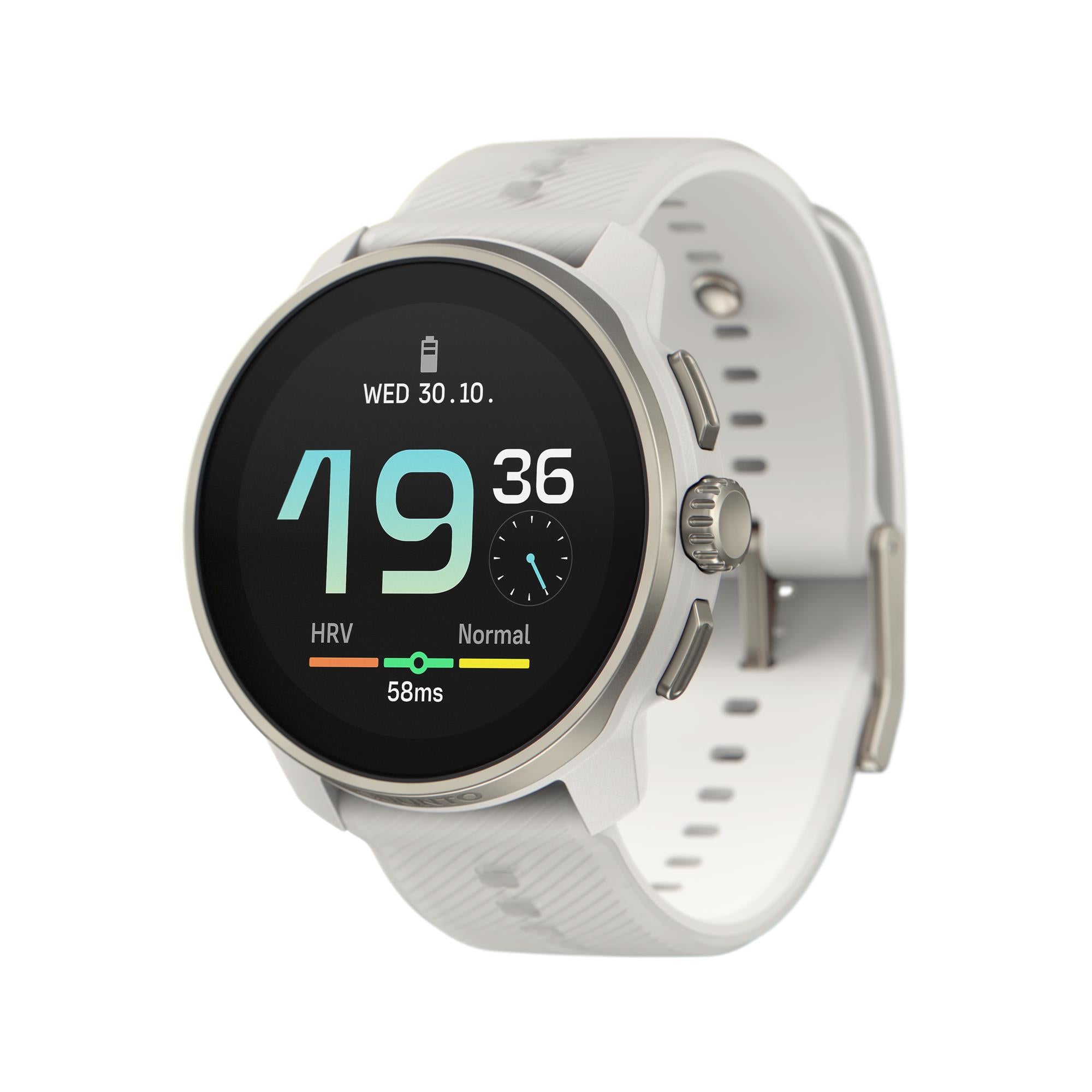 Suunto Race S Powder Gray AMOLED Digital Silicone Strap Unisex Smart Fitness Watch SS051017000