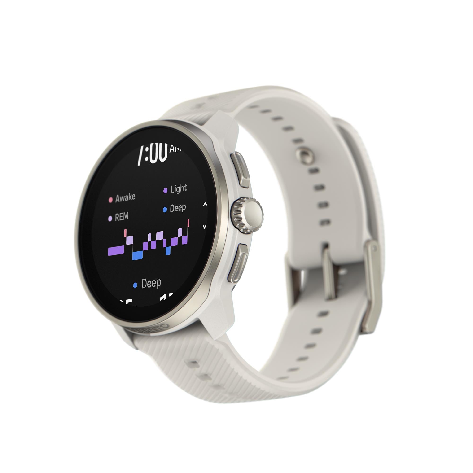 Suunto Race S Powder Gray AMOLED Digital Silicone Strap Unisex Smart Fitness Watch SS051017000
