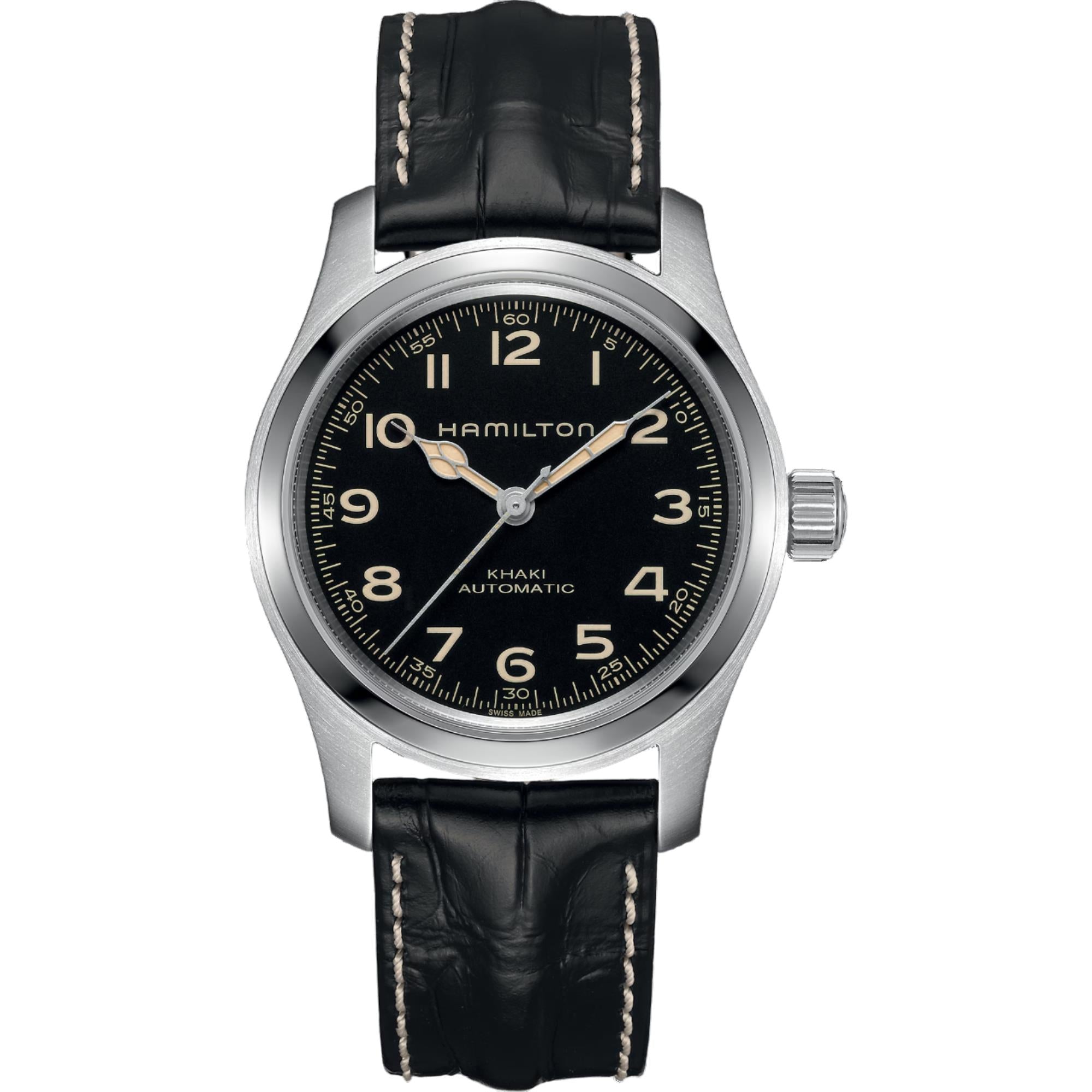 Hamilton Khaki Field Murph Black Dial Men's Watch Bracelet Bundle H70605732