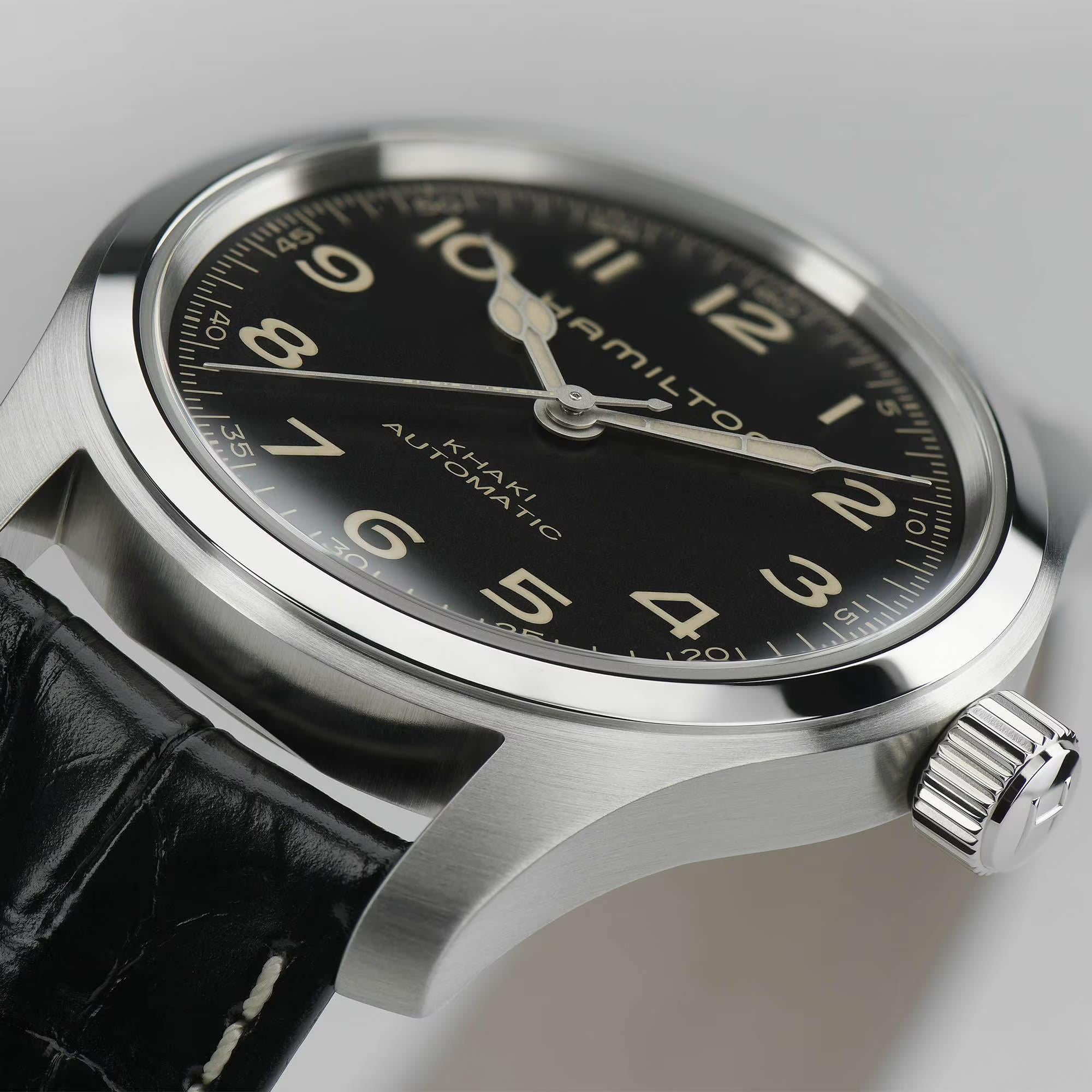 Hamilton Khaki Field Murph Black Dial Men's Watch Bracelet Bundle H70605732