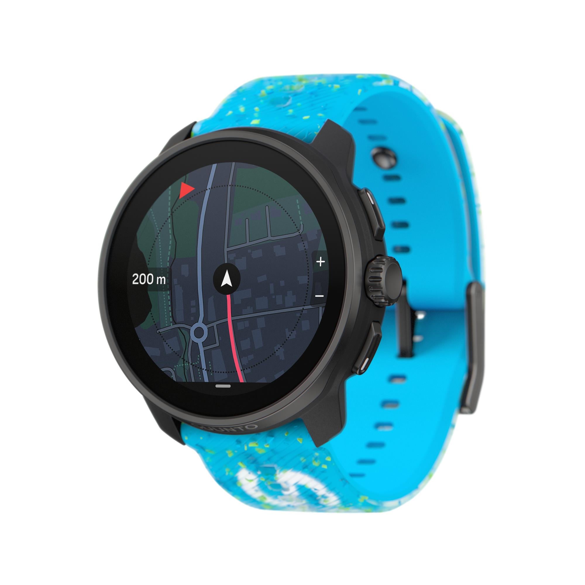 Suunto Race S Power Blue AMOLED Digital Silicone Strap Unisex Smart Fitness Watch SS051015000