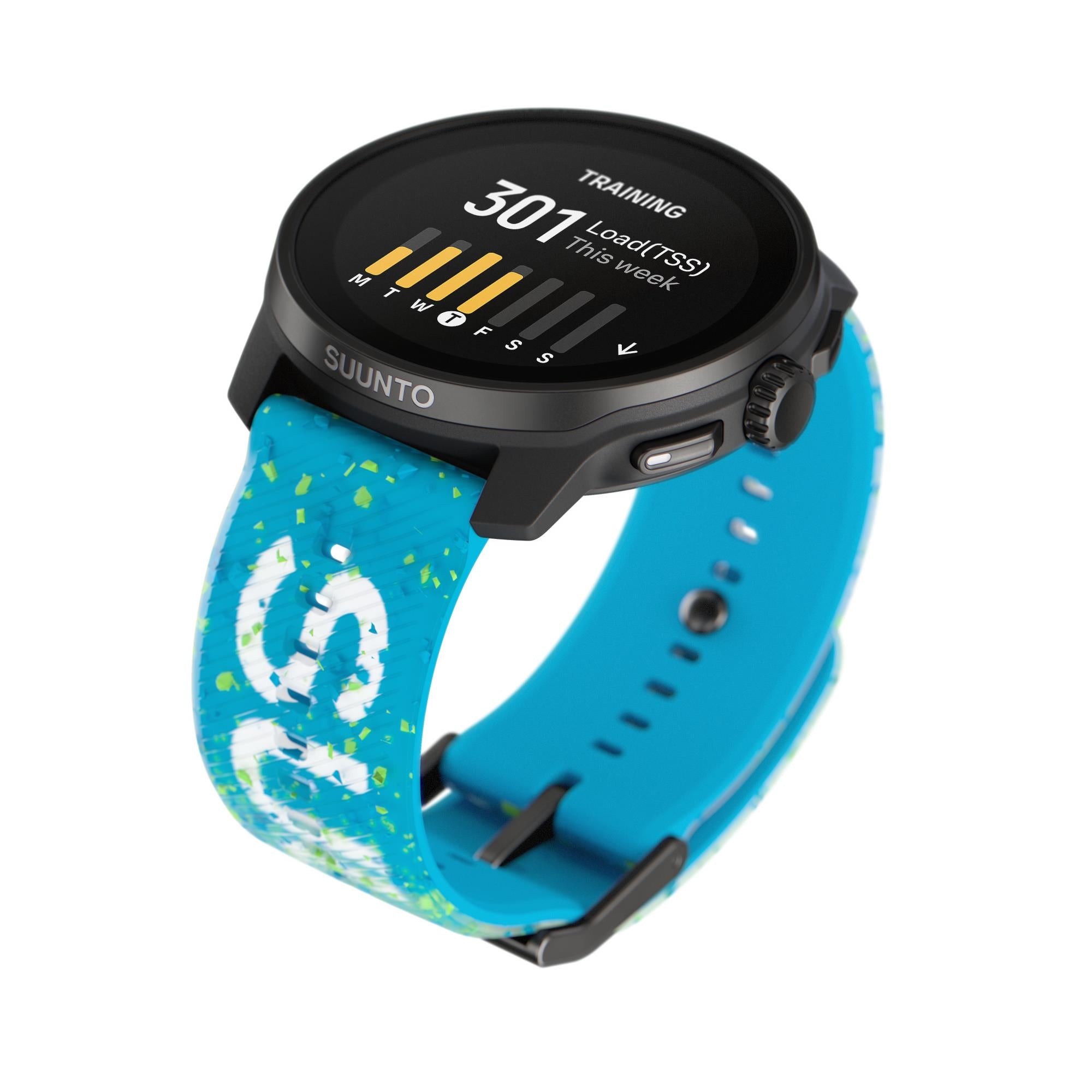 Suunto Race S Power Blue AMOLED Digital Silicone Strap Unisex Smart Fitness Watch SS051015000